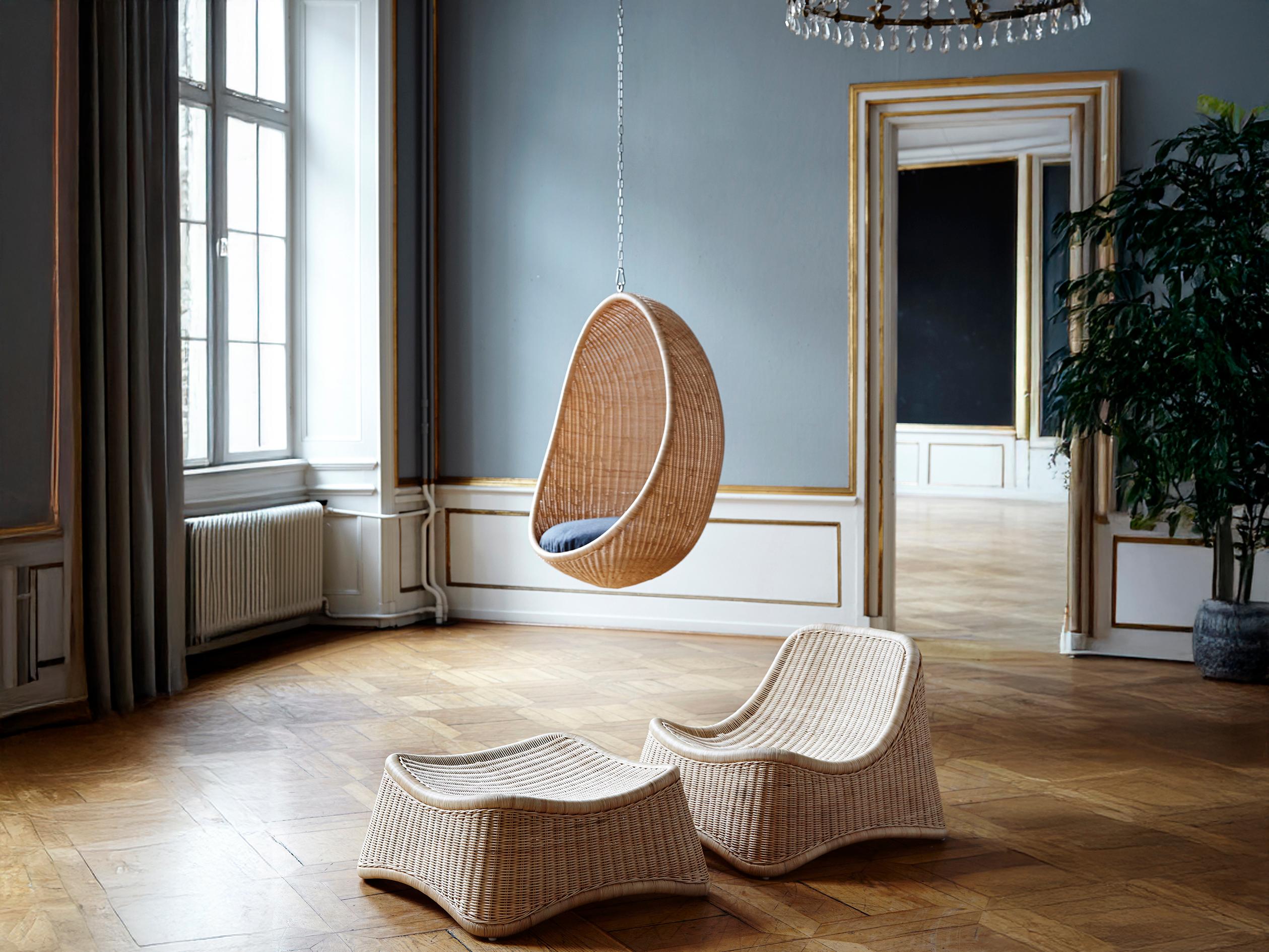 Sika Design Icons Natural Wicker Cushion Swing in Youtoo Sand