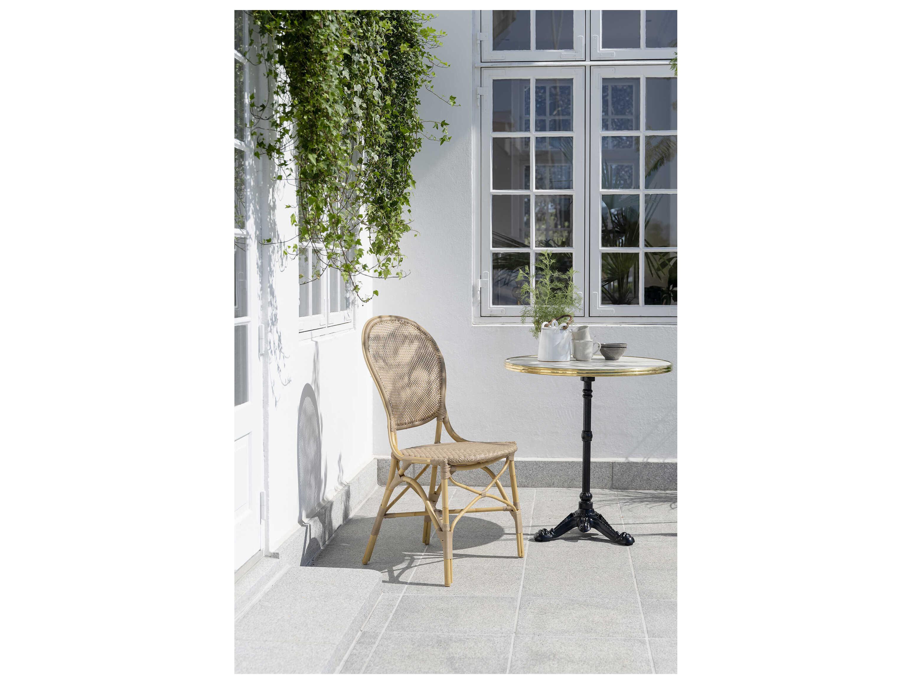 Sika Design Exterior Aluminum Natural Tempotest Canvas White Cushion Dining Chair