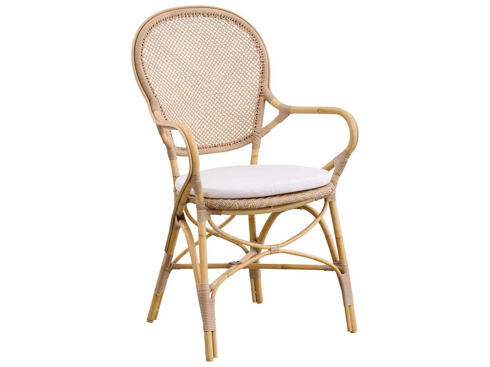 Sika Design Exterior Aluminum Natural Tempotest Canvas White Cushion Dining Chair