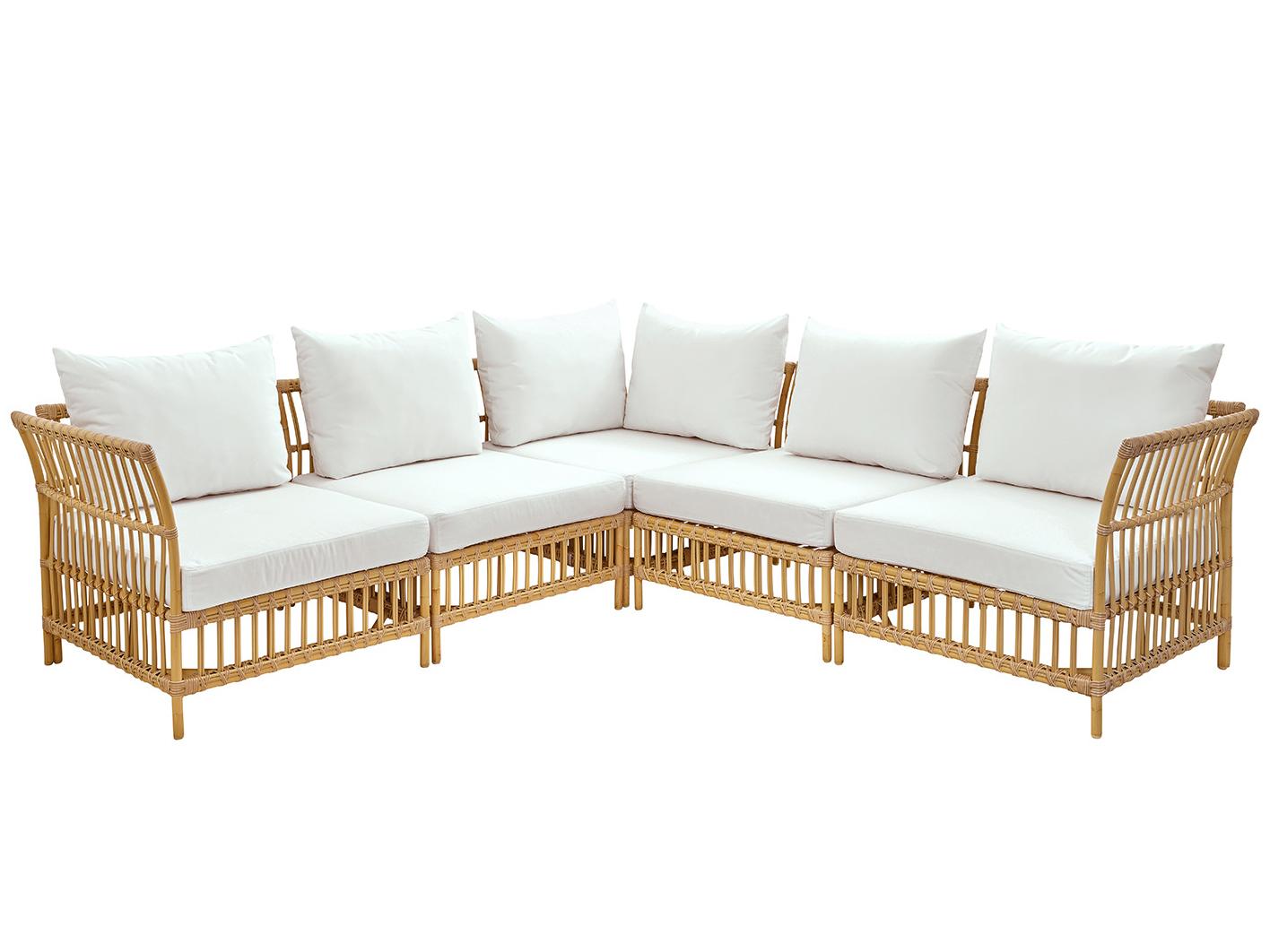 Sika Design Exterior Natural, Tempotest Canvas White Aluminum Cushion Sofa