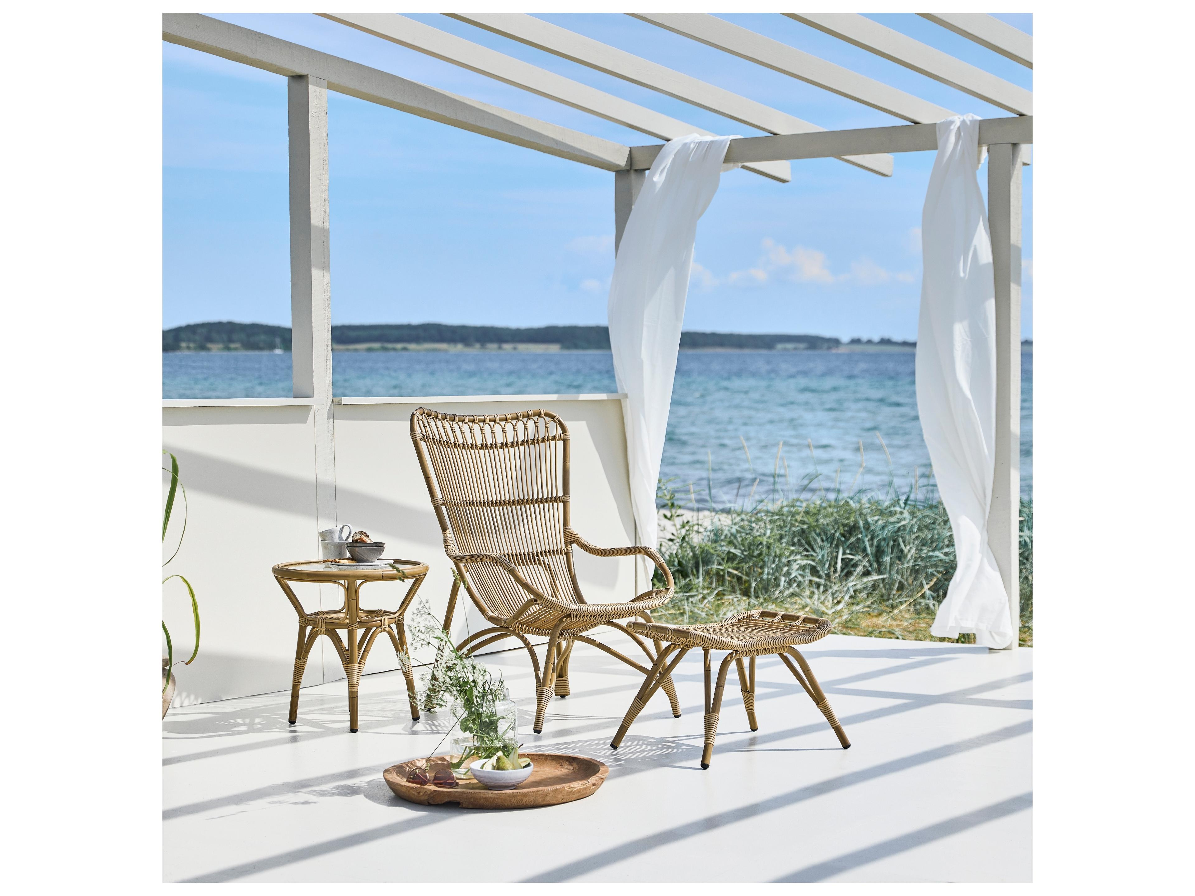 Sika Design Exterior Aluminum Rattan Antique Monet Patio Lounge Set