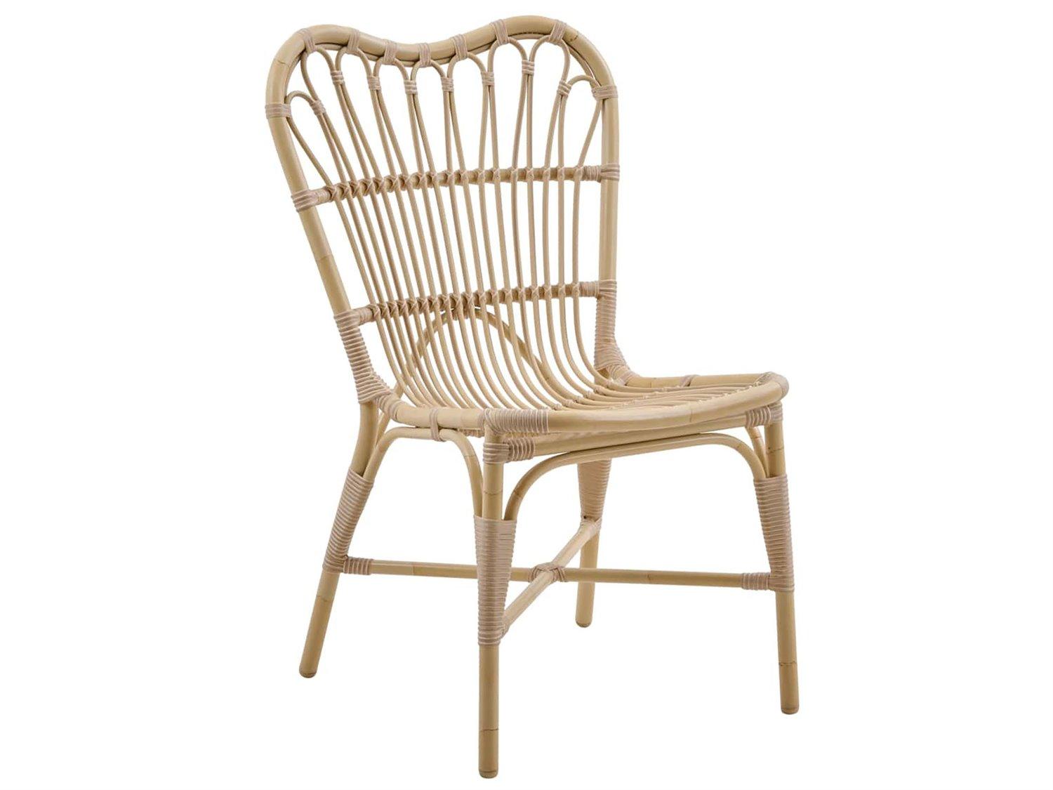 Sika Design Exterior Aluminum Natural Margaret Stackable Outdoor Dining Side Chair