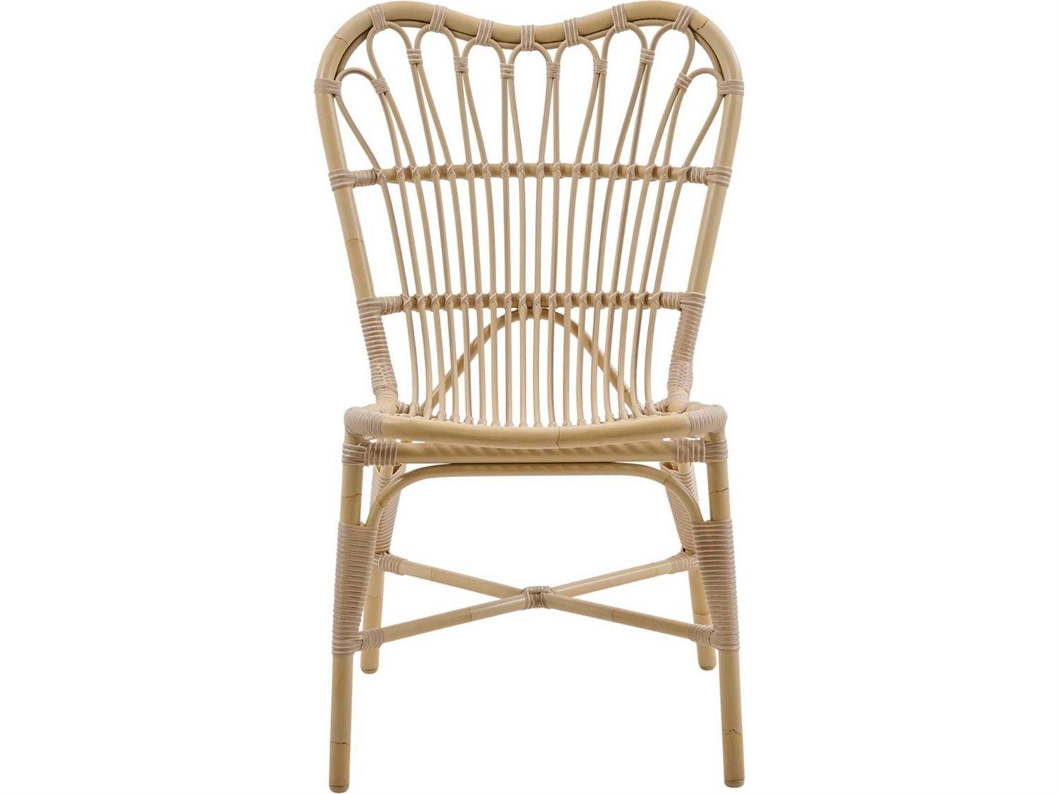 Sika Design Exterior Aluminum Natural Margaret Stackable Outdoor Dining Side Chair