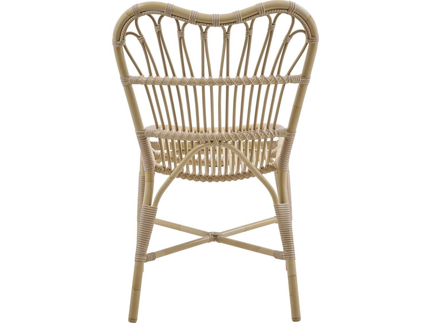 Sika Design Exterior Aluminum Natural Margaret Stackable Outdoor Dining Side Chair