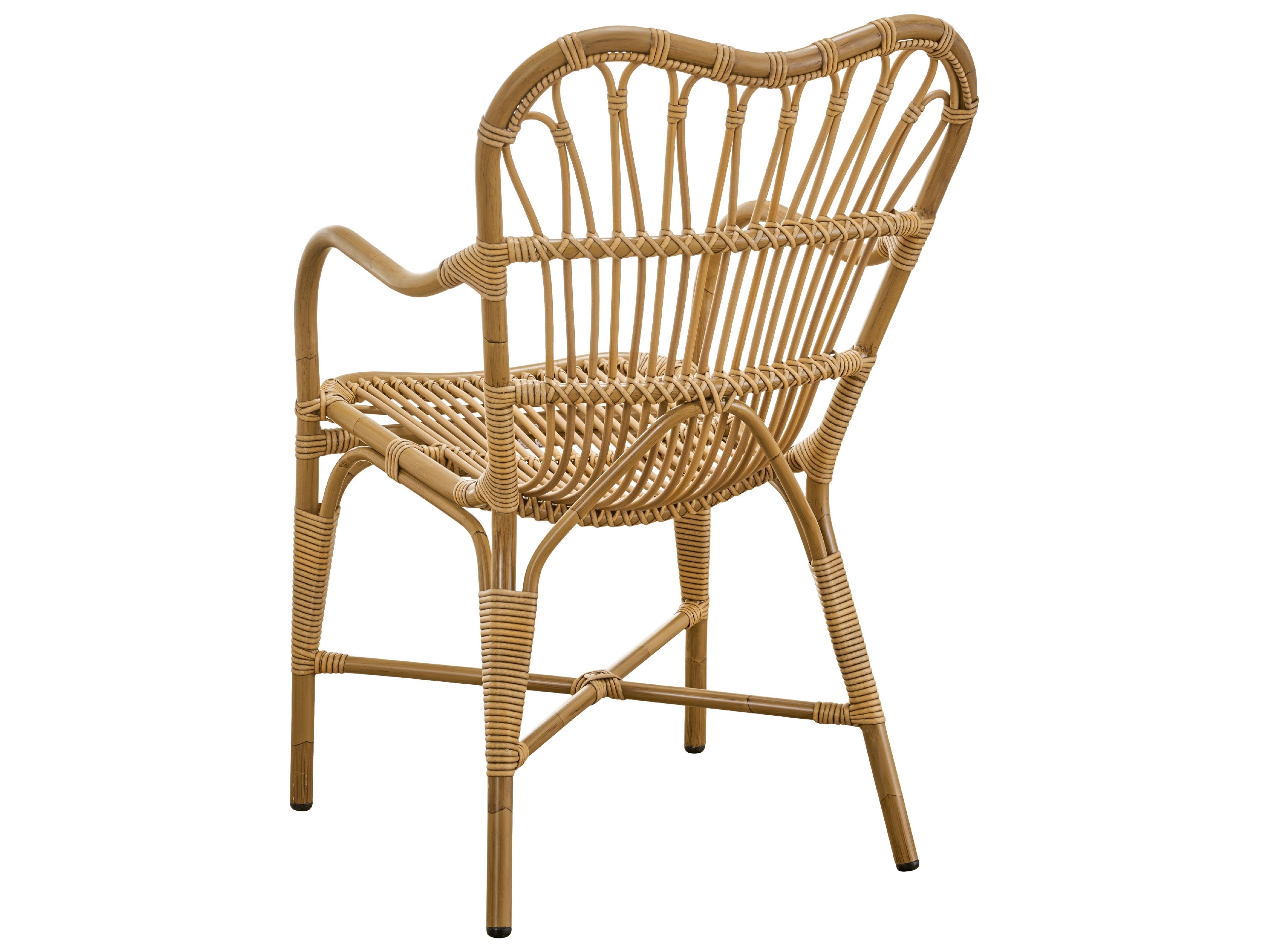 Sika Design Exterior Aluminum Rattan Antique Margret Stackable Outdoor Patio Dining Arm Chair