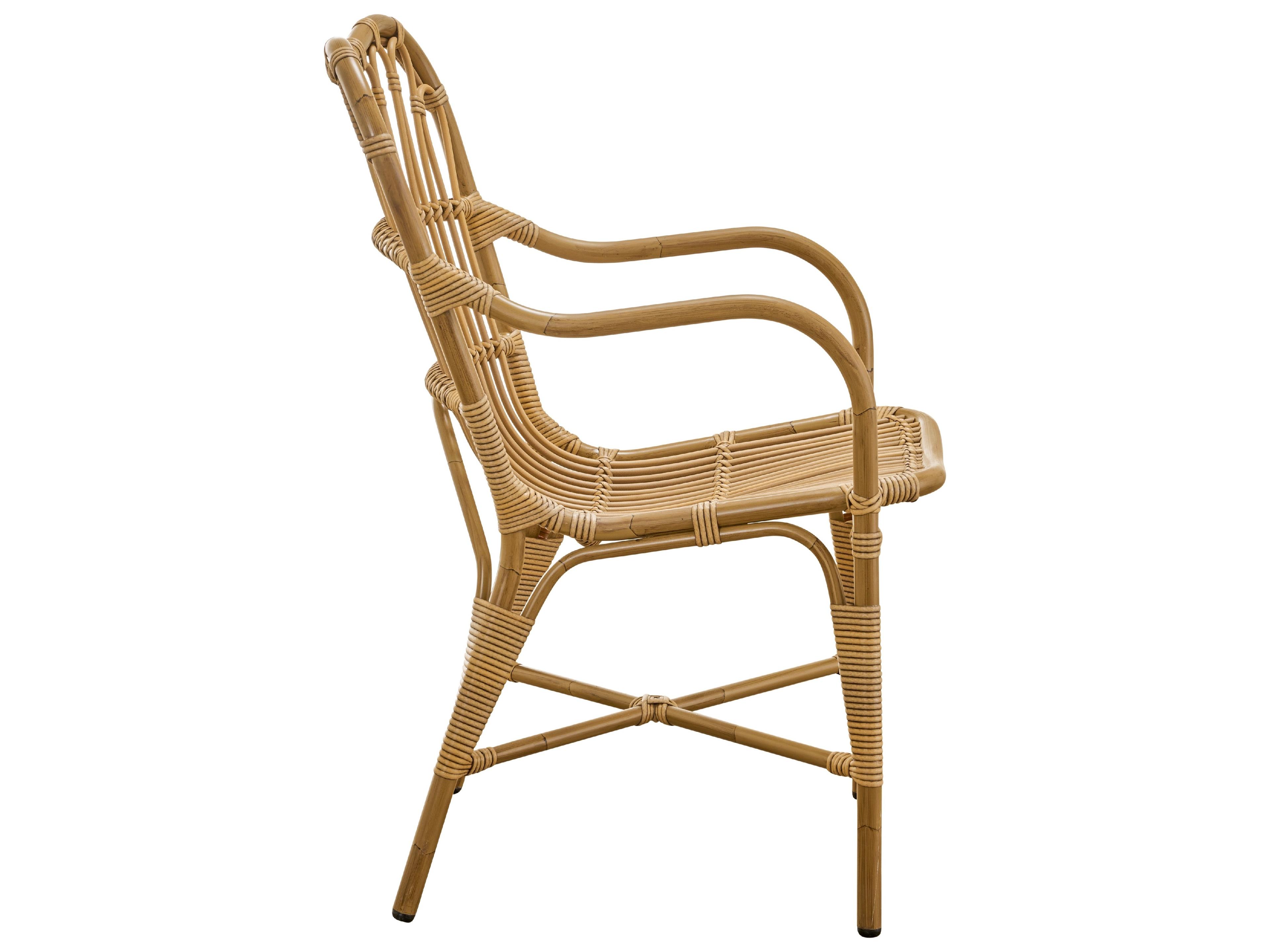 Sika Design Exterior Aluminum Rattan Antique Margret Stackable Outdoor Patio Dining Arm Chair