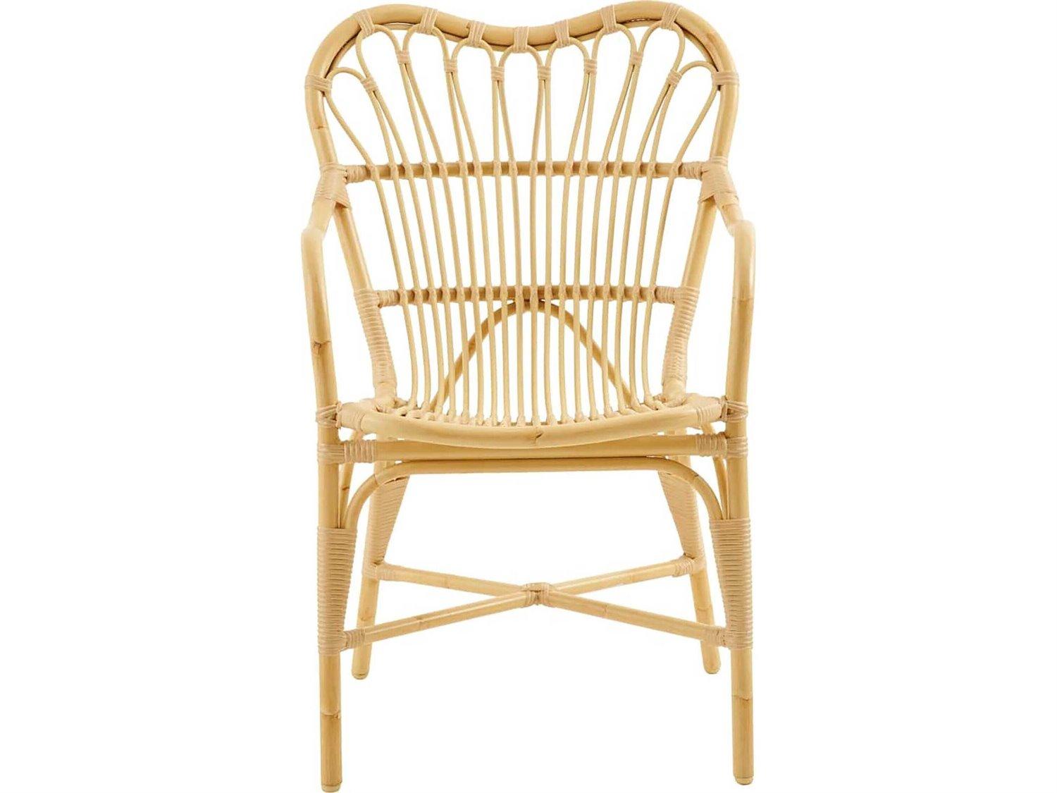 Sika Design Exterior Aluminum Natural Margaret Stackable Outdoor Dining Arm Chair