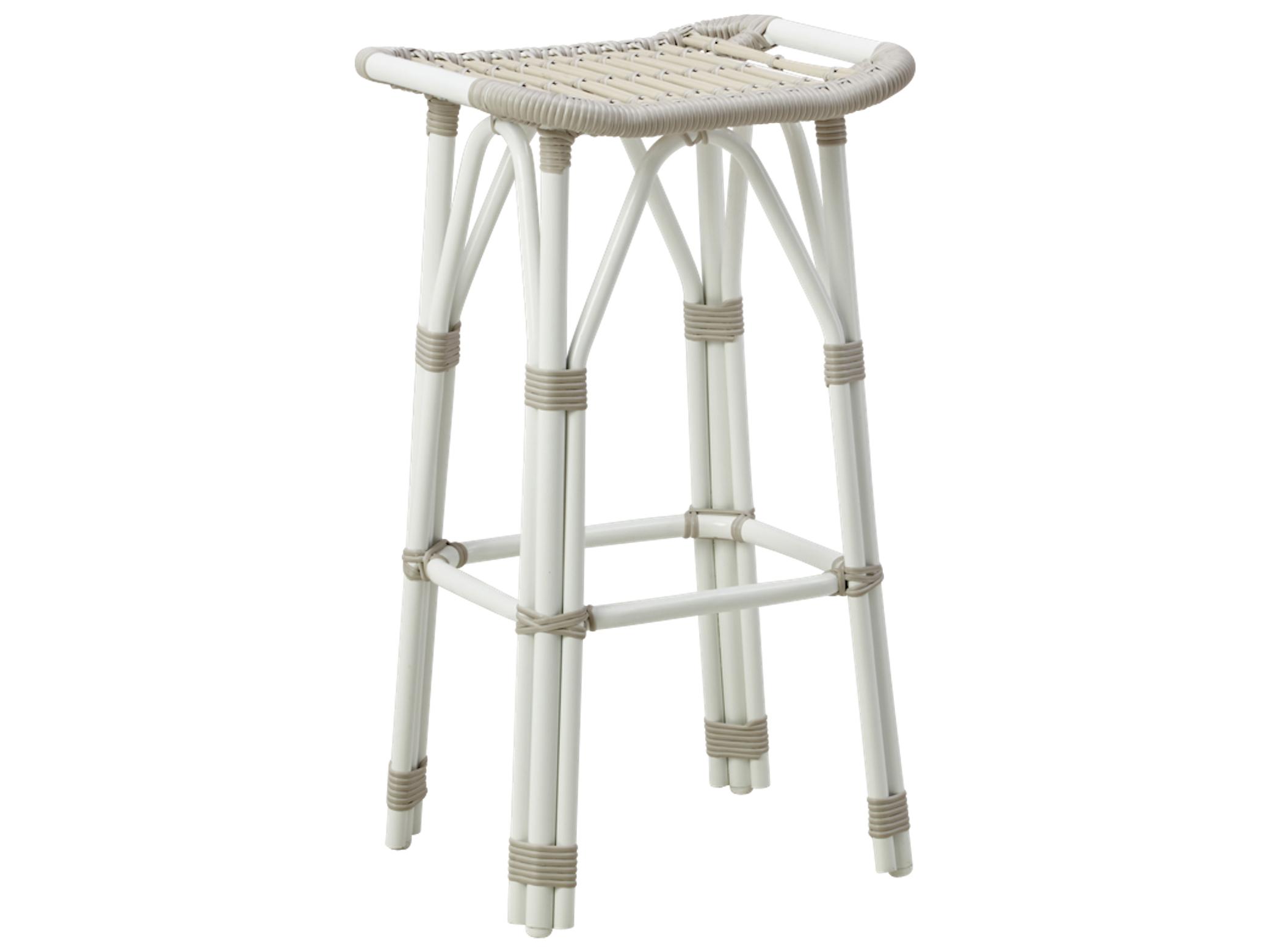 Sika Design Exterior Aluminum Dove White Salsa Patio Bar Stool