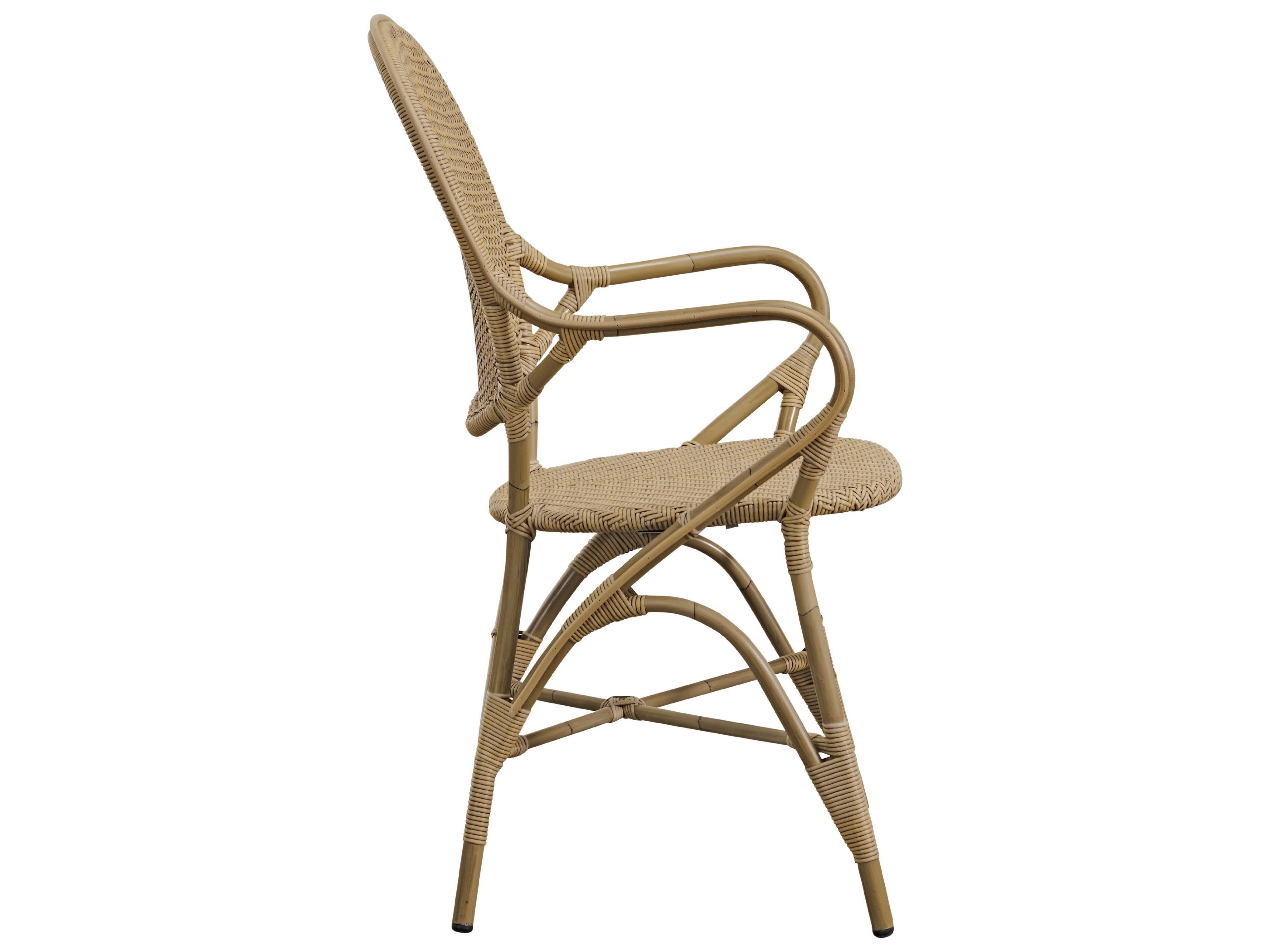 Sika Design Exterior Aluminum Rattan Antique Rossini Patio Dining Arm Chair