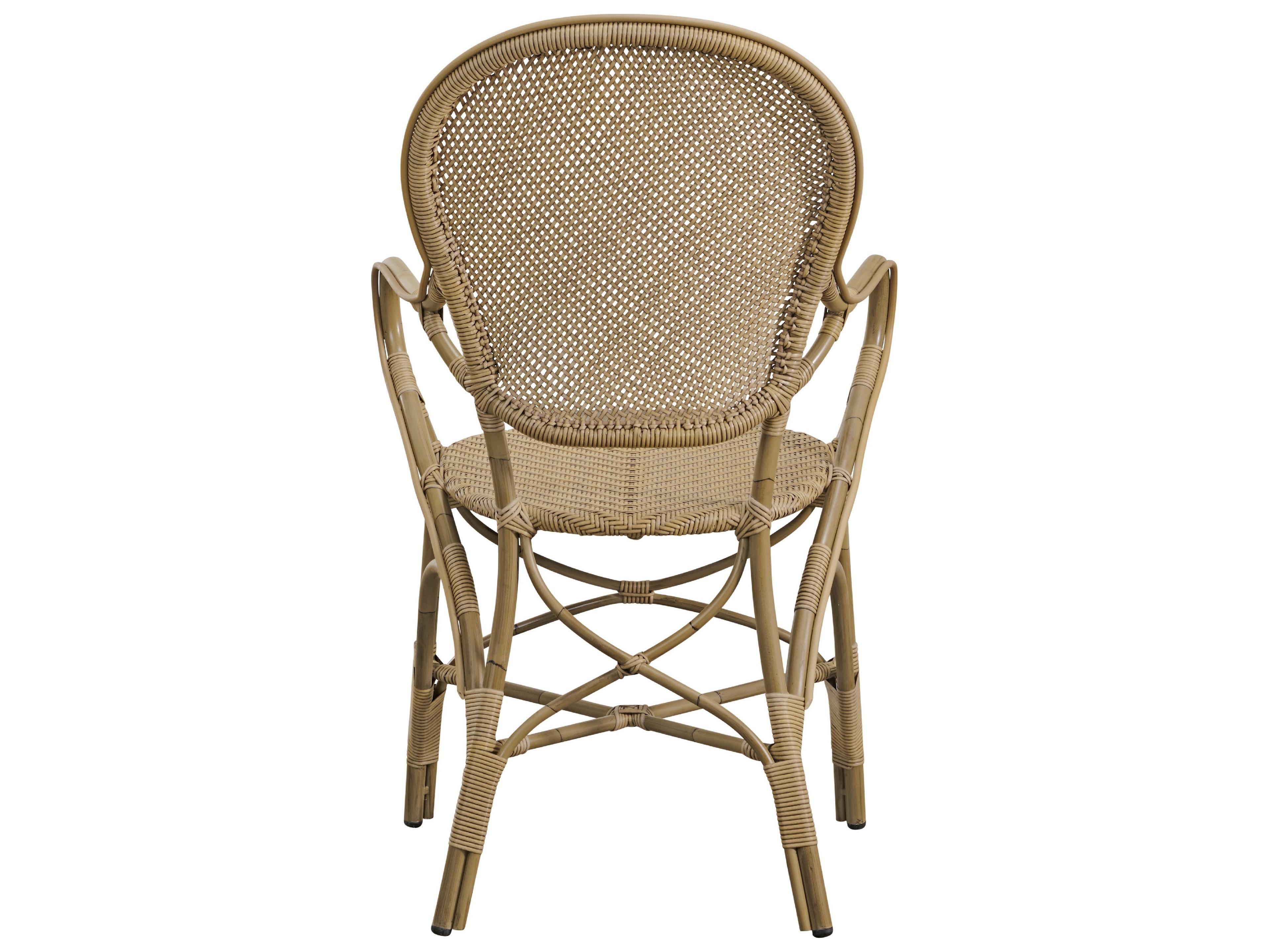 Sika Design Exterior Aluminum Rattan Antique Rossini Patio Dining Arm Chair