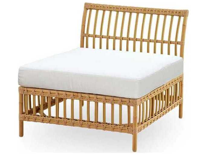 Sika Design Exterior Aluminum Rattan Natural Maggie Modular Patio Lounge Chair