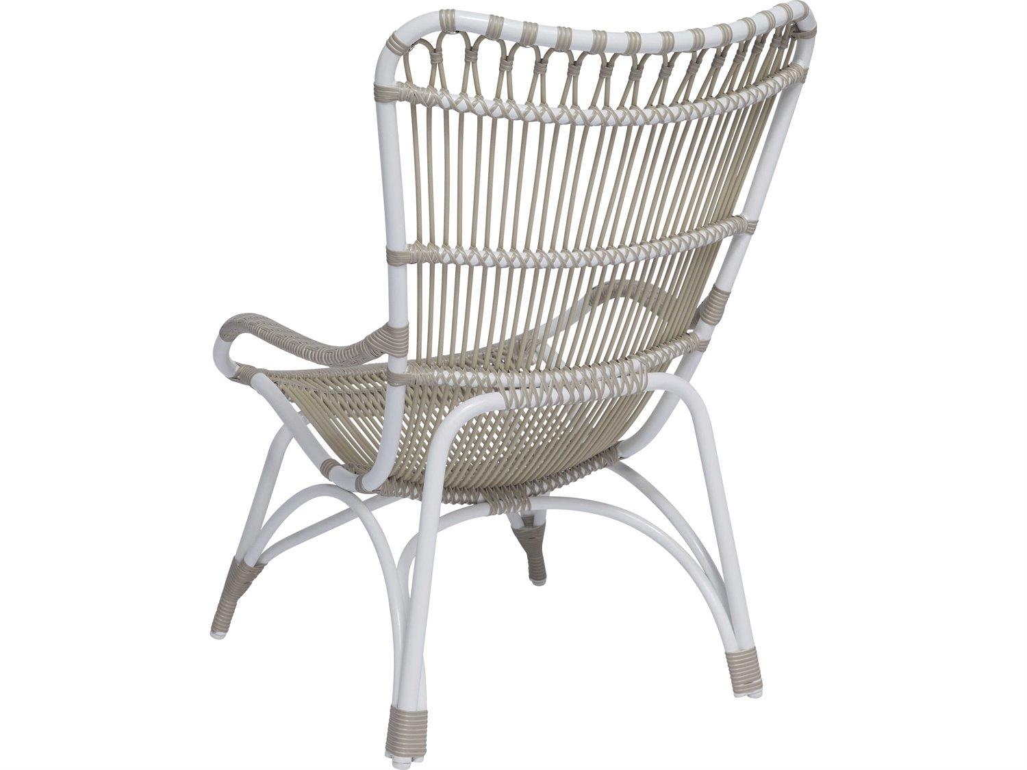 Sika Design Exterior Aluminum Dove White Monet Patio Lounge Chair
