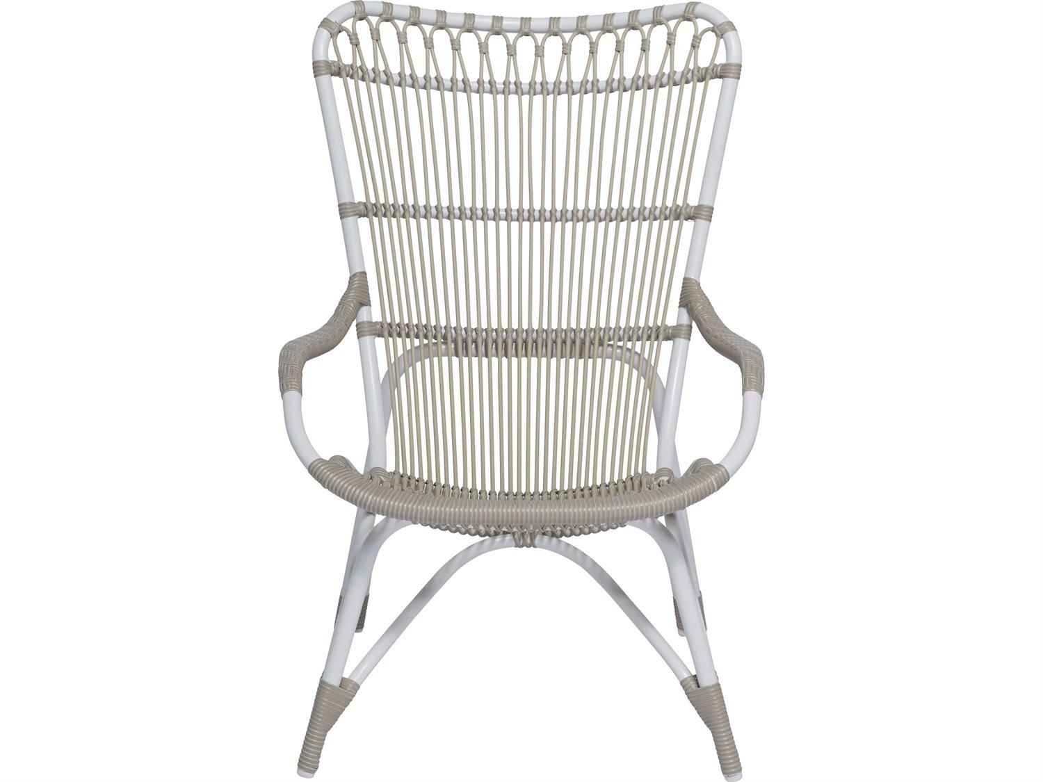 Sika Design Exterior Aluminum Dove White Monet Patio Lounge Chair