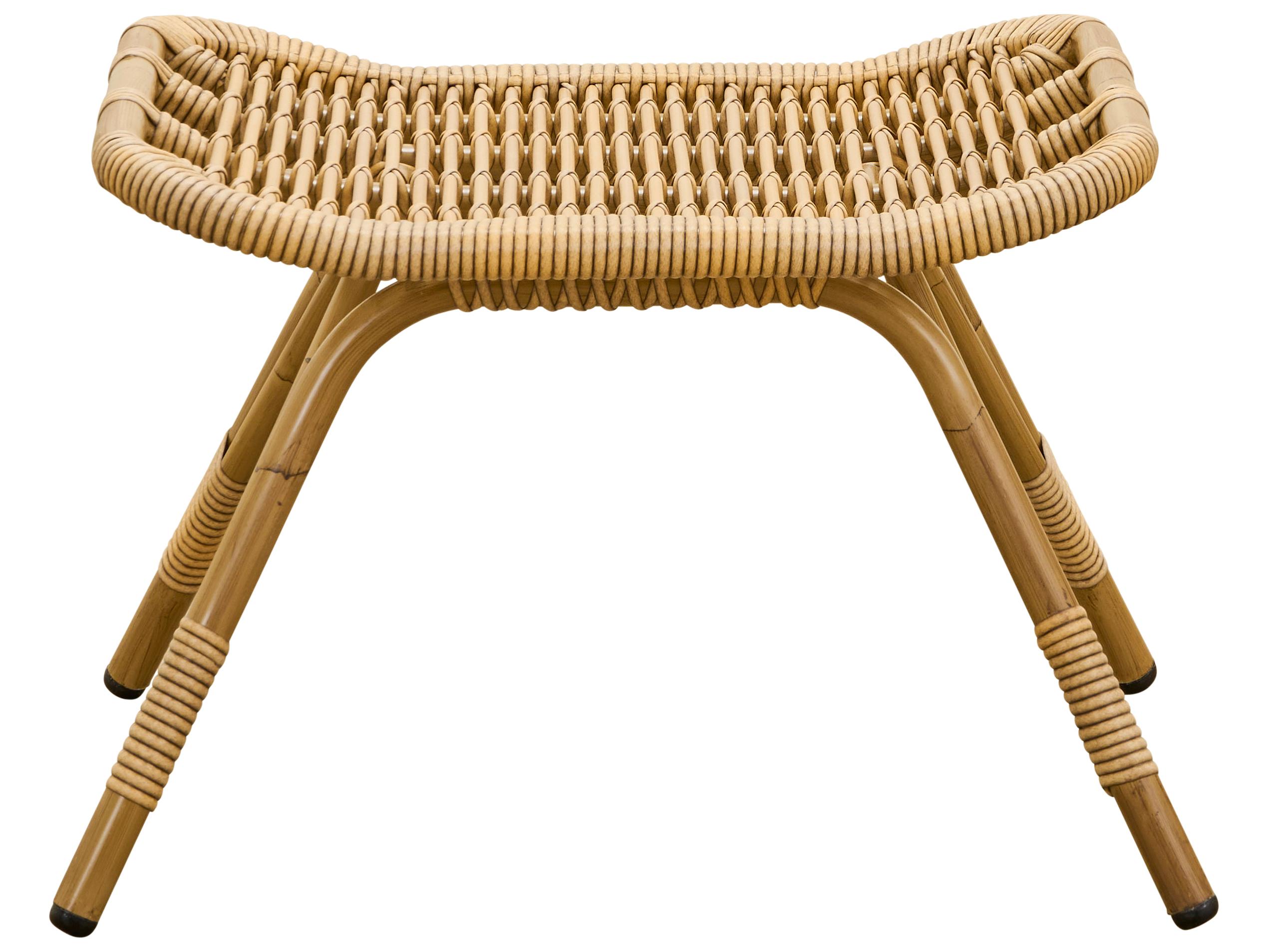 Sika Design Exterior Aluminum Rattan Antique Monet Foot Stool