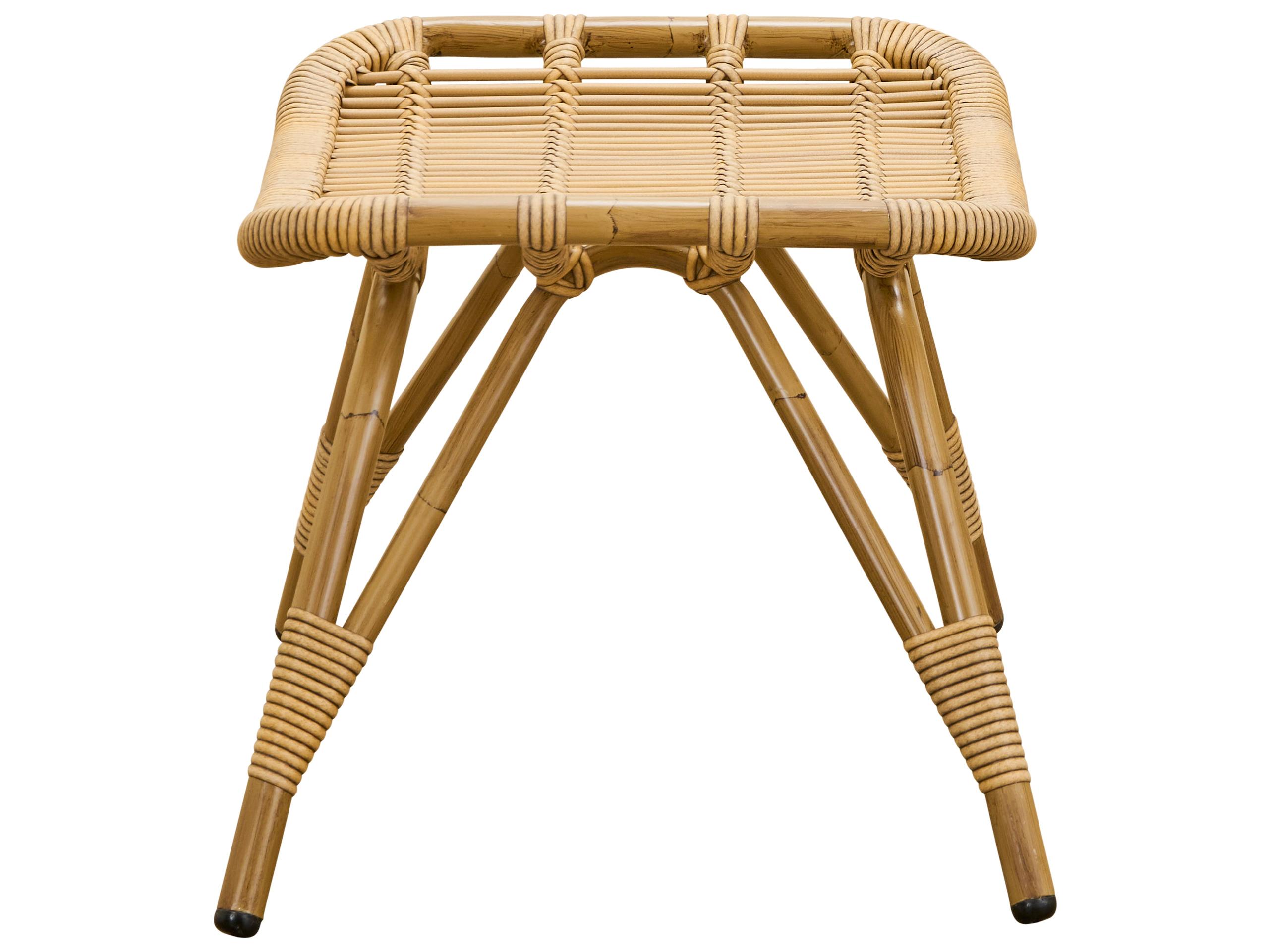 Sika Design Exterior Aluminum Rattan Antique Monet Foot Stool