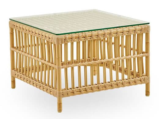 Sika Design Exterior Aluminum Natural Caroline Square Outdoor End Table