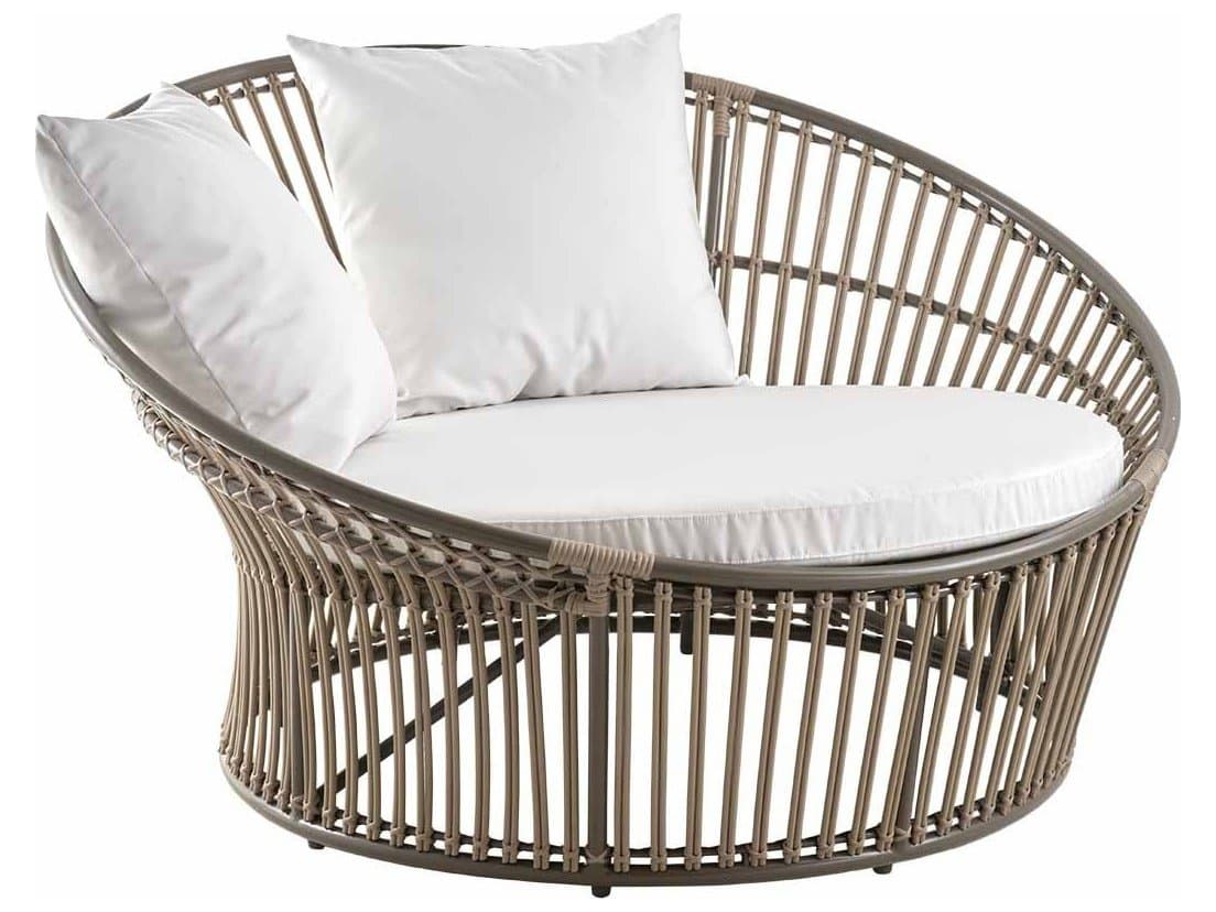 Sika Design Exterior Aluminum Moccachino Olympia Outdoor Patio Lounge Bed