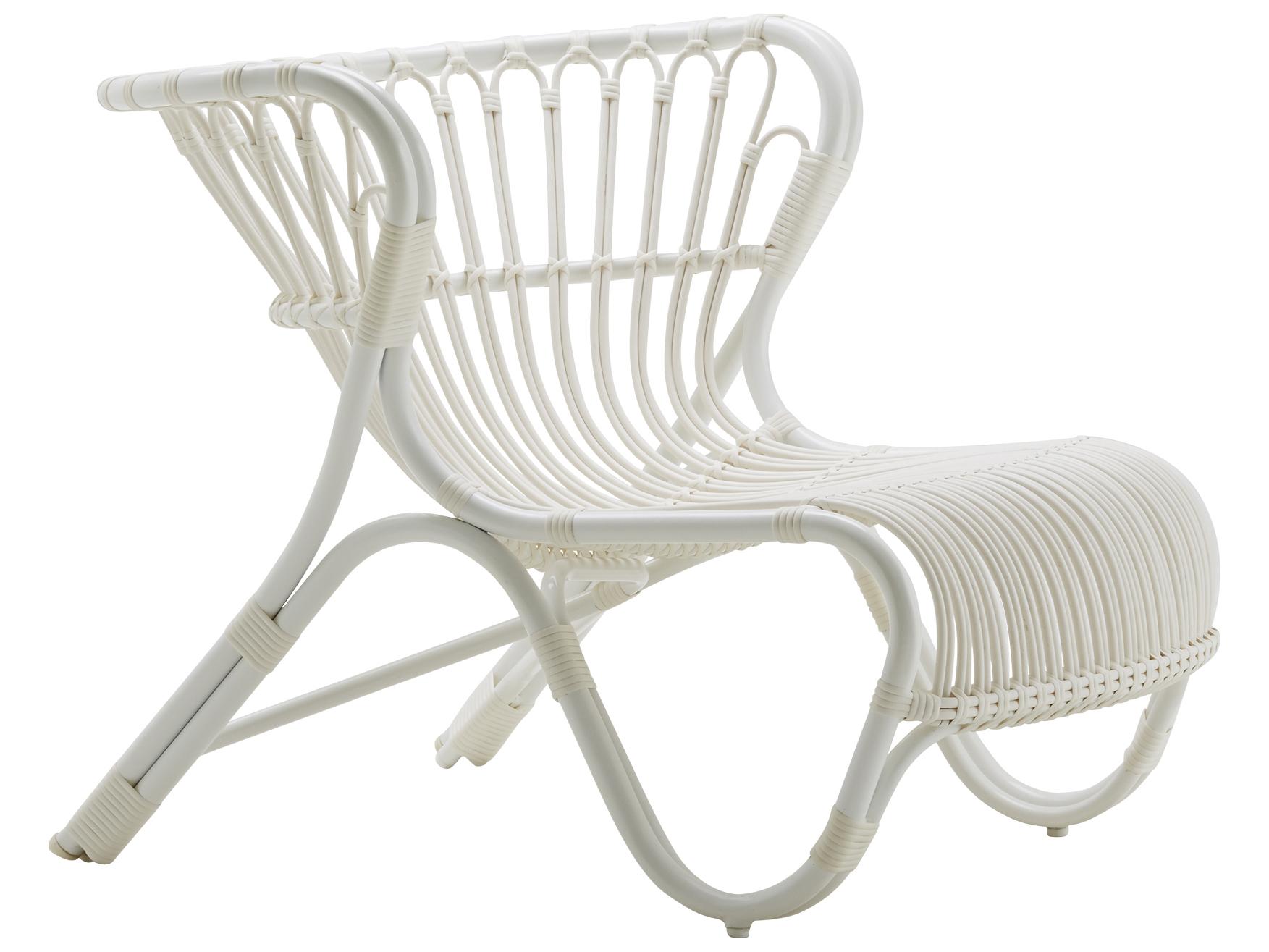 Sika Design Exterior Aluminum Dove White Fox Patio Lounge Chair