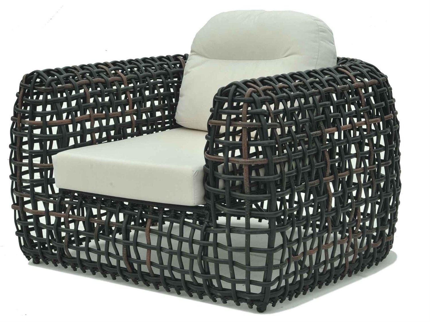 Skyline Design Dynasty Black Mushroom Aluminum Cushion Lounge Chair