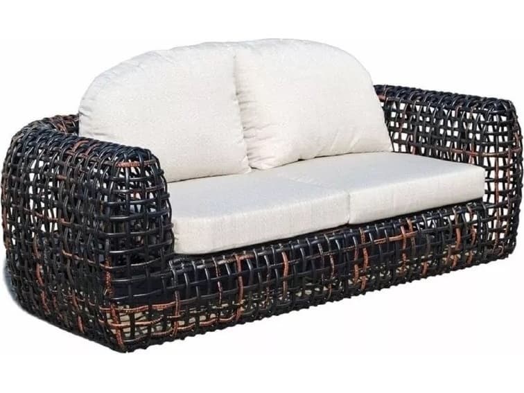 Skyline Design Dynasty Black Mushroom Aluminum Cushion Sofa