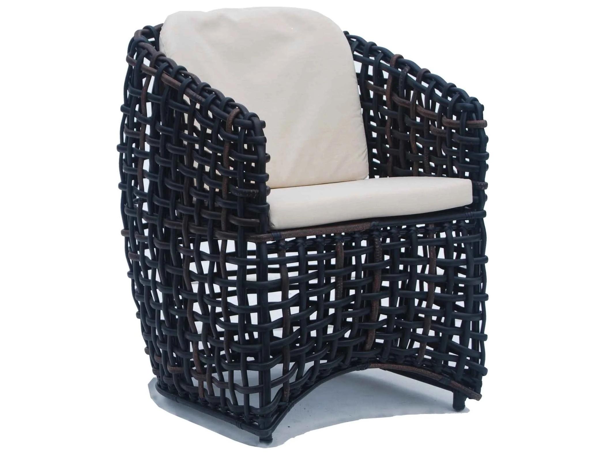 Skyline Design Dynasty Black Mushroom Aluminum Cushion Lounge Chair