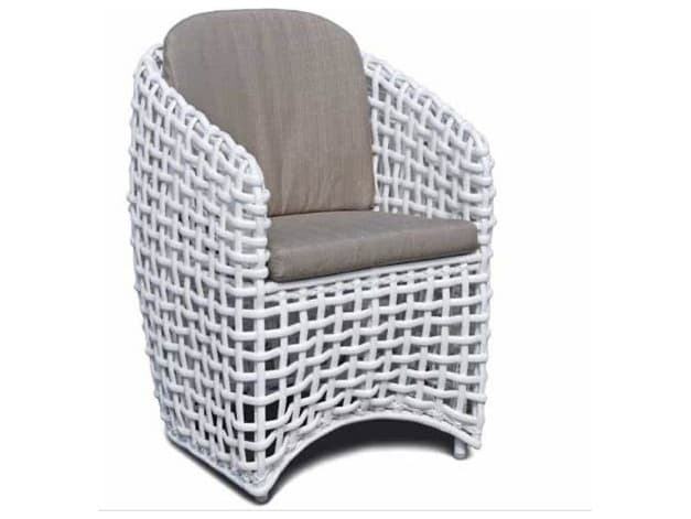 Skyline Design Dynasty White Mushroom Aluminum Cushion Lounge Chair