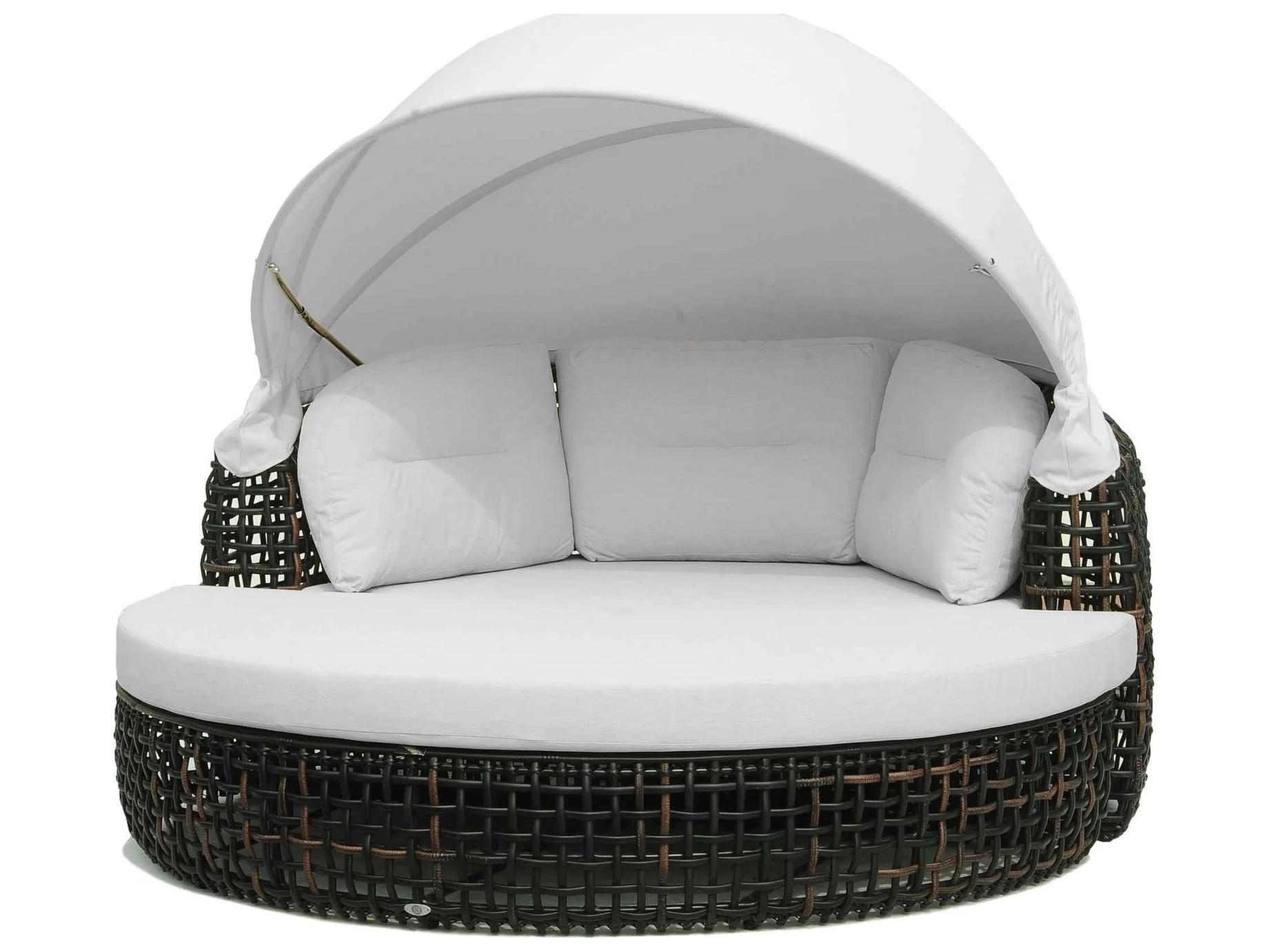 Skyline Design Dynasty Black Mushroom Aluminum Cushion Lounge Bed