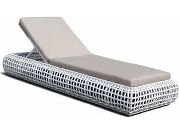 Skyline Design Dynasty White Mushroom Aluminum Cushion Chaise Lounge