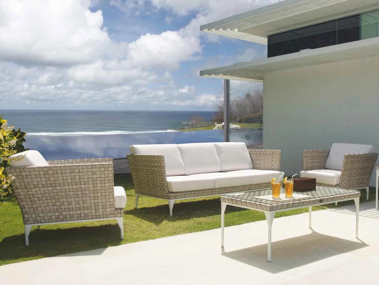 Skyline Design Brafta Seashell Aluminum Cushion Lounge Set