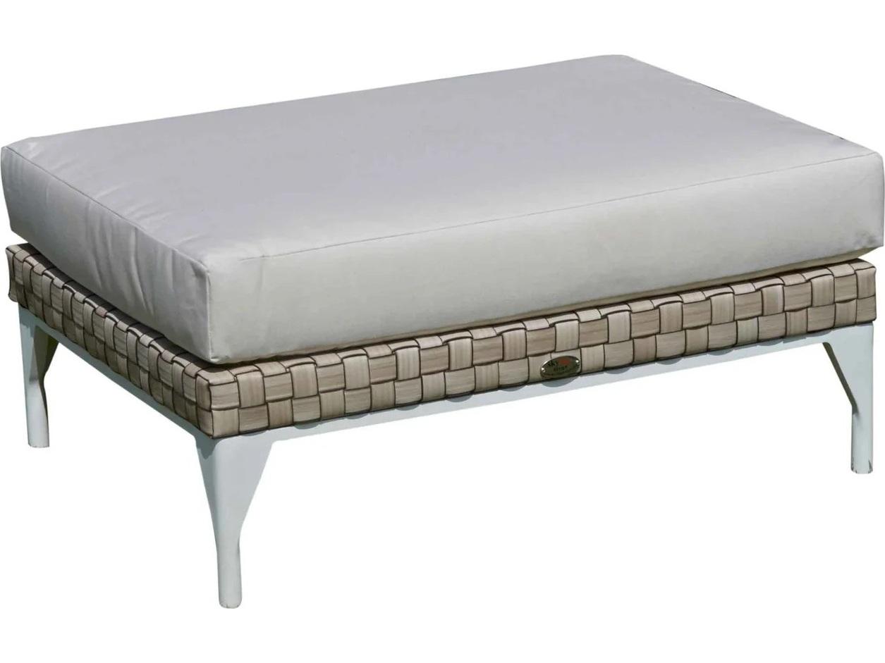 Skyline Design Brafta Seashell Aluminum Cushion Ottoman