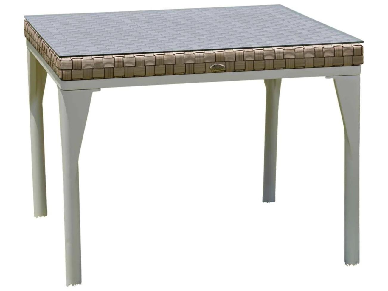 Skyline Design Brafta Seashell Aluminum Square Dining Table
