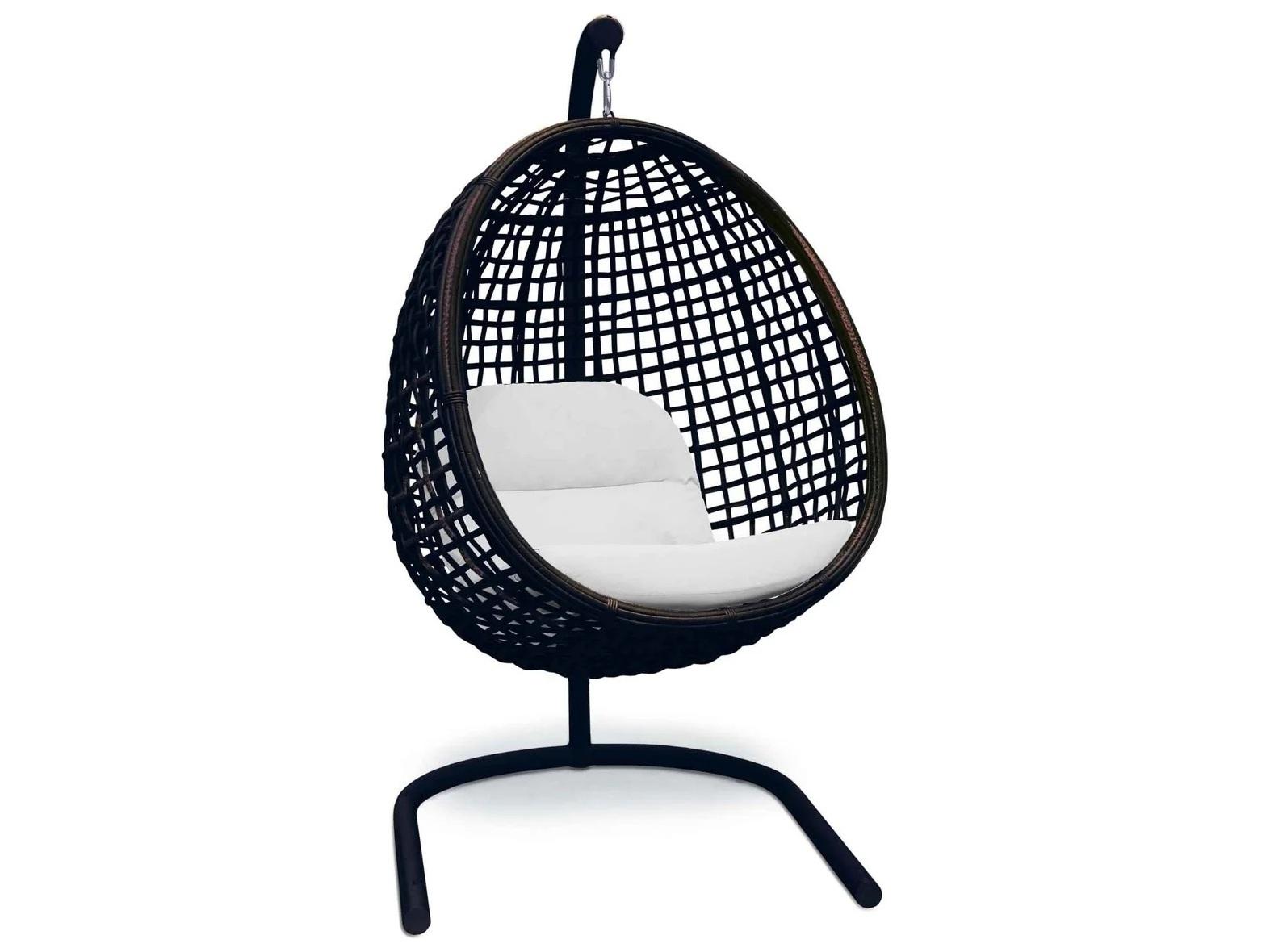 Skyline Design Dynasty Black Mushroom Aluminum Cushion Swing
