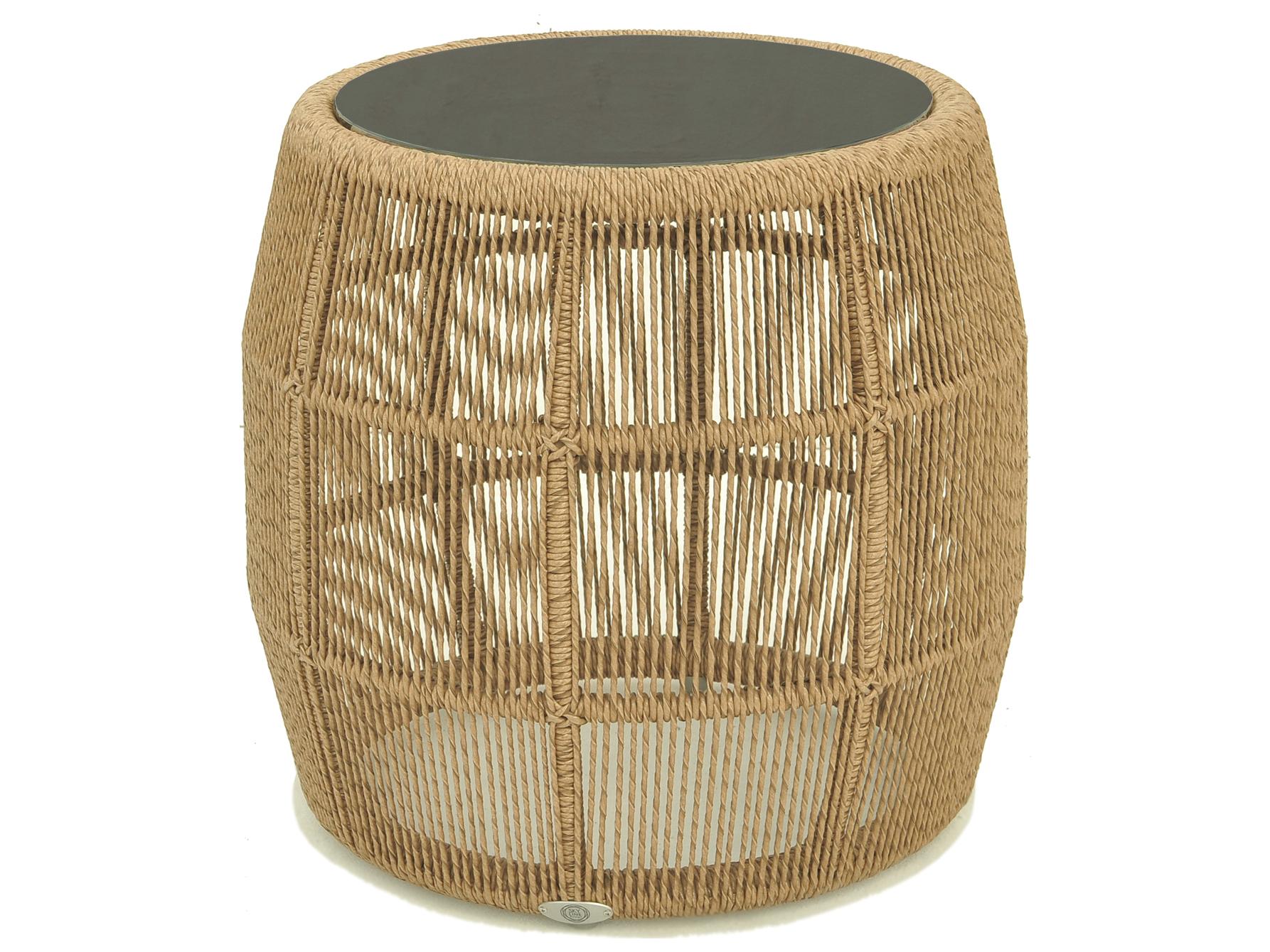 Skyline Design Calixto Outdoor Side Table with Glass