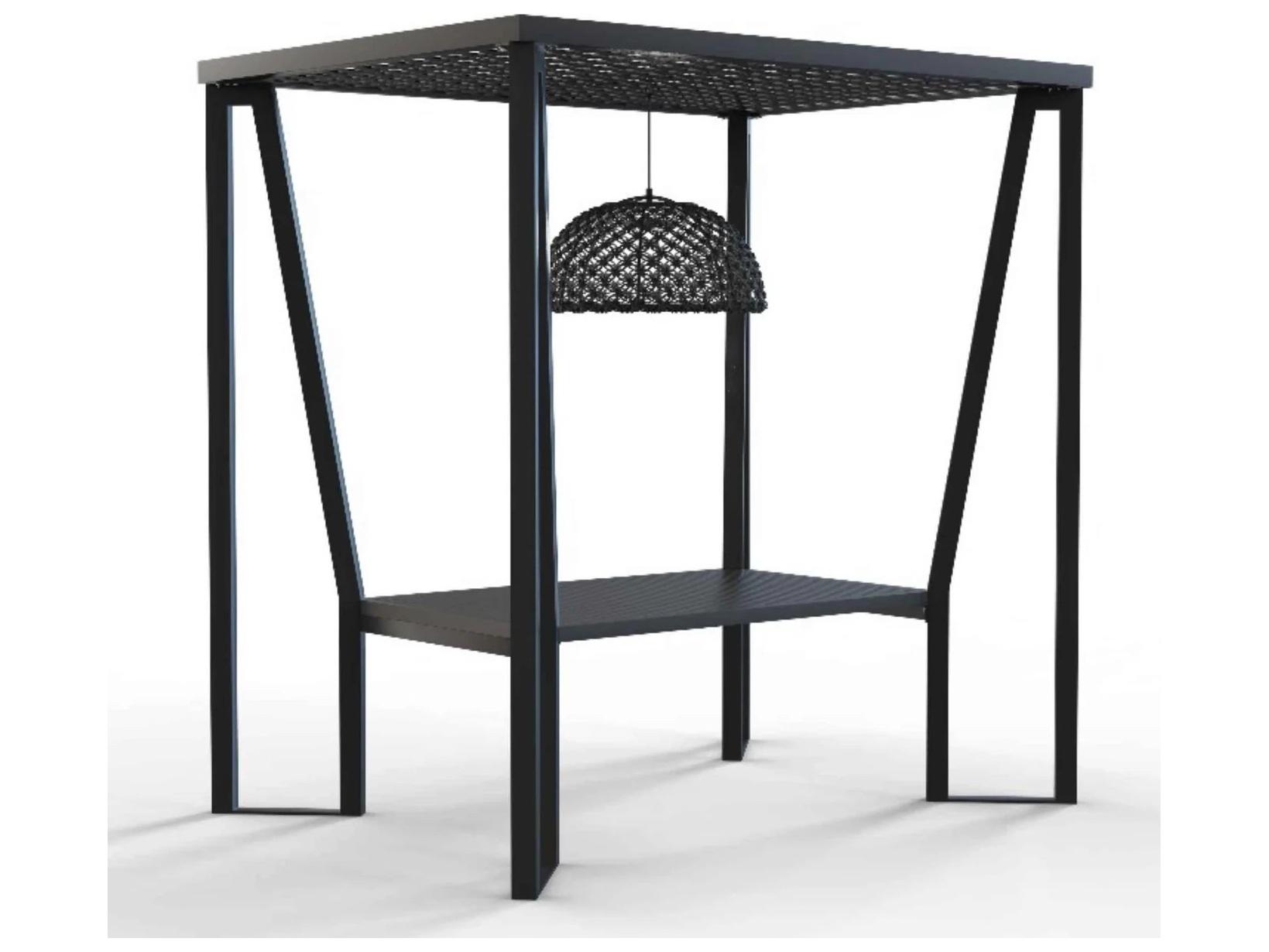 Skyline Design Horizon Aluminum; Rope Aluminum Rectangular Dining Table