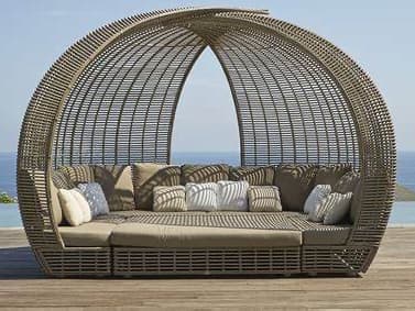 Skyline Design Sparta Black Mushroom Aluminum Cushion Lounge Bed