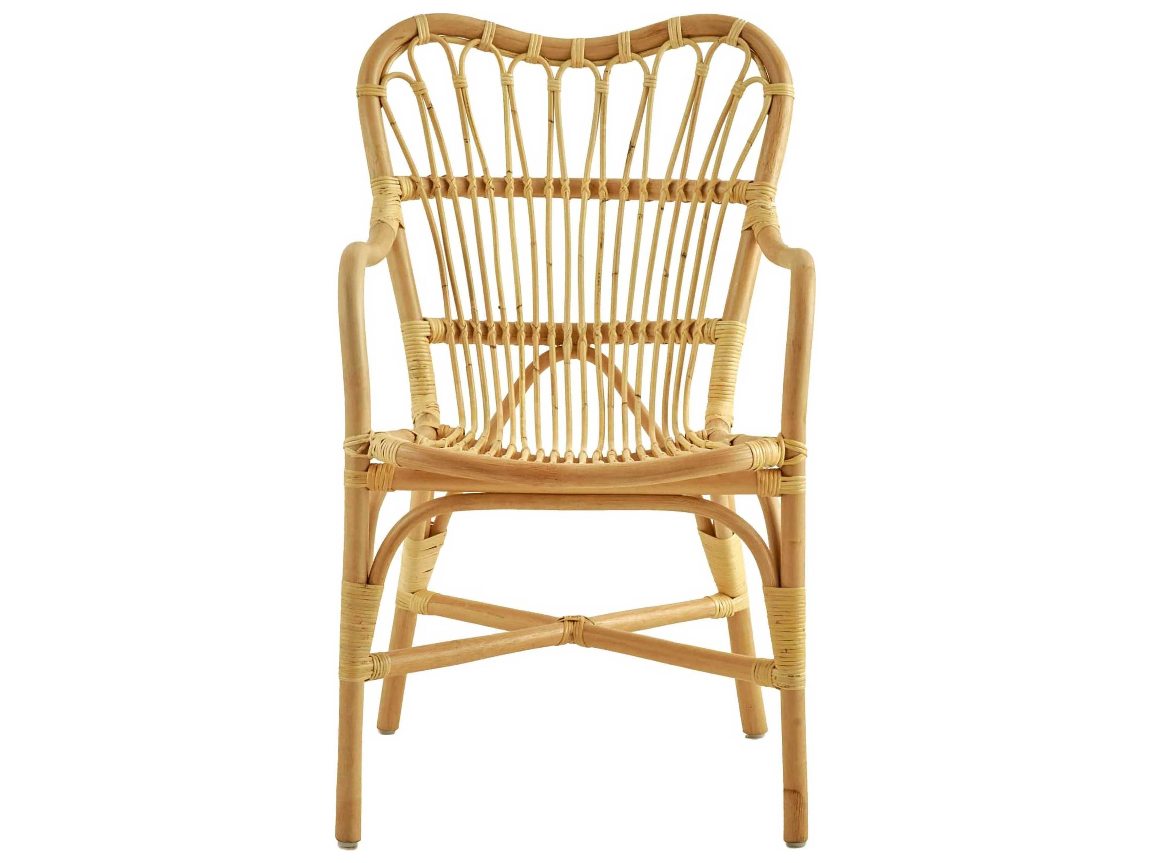 Sika Indoor Originals Margret Rattan Natural Arm Dining Chair