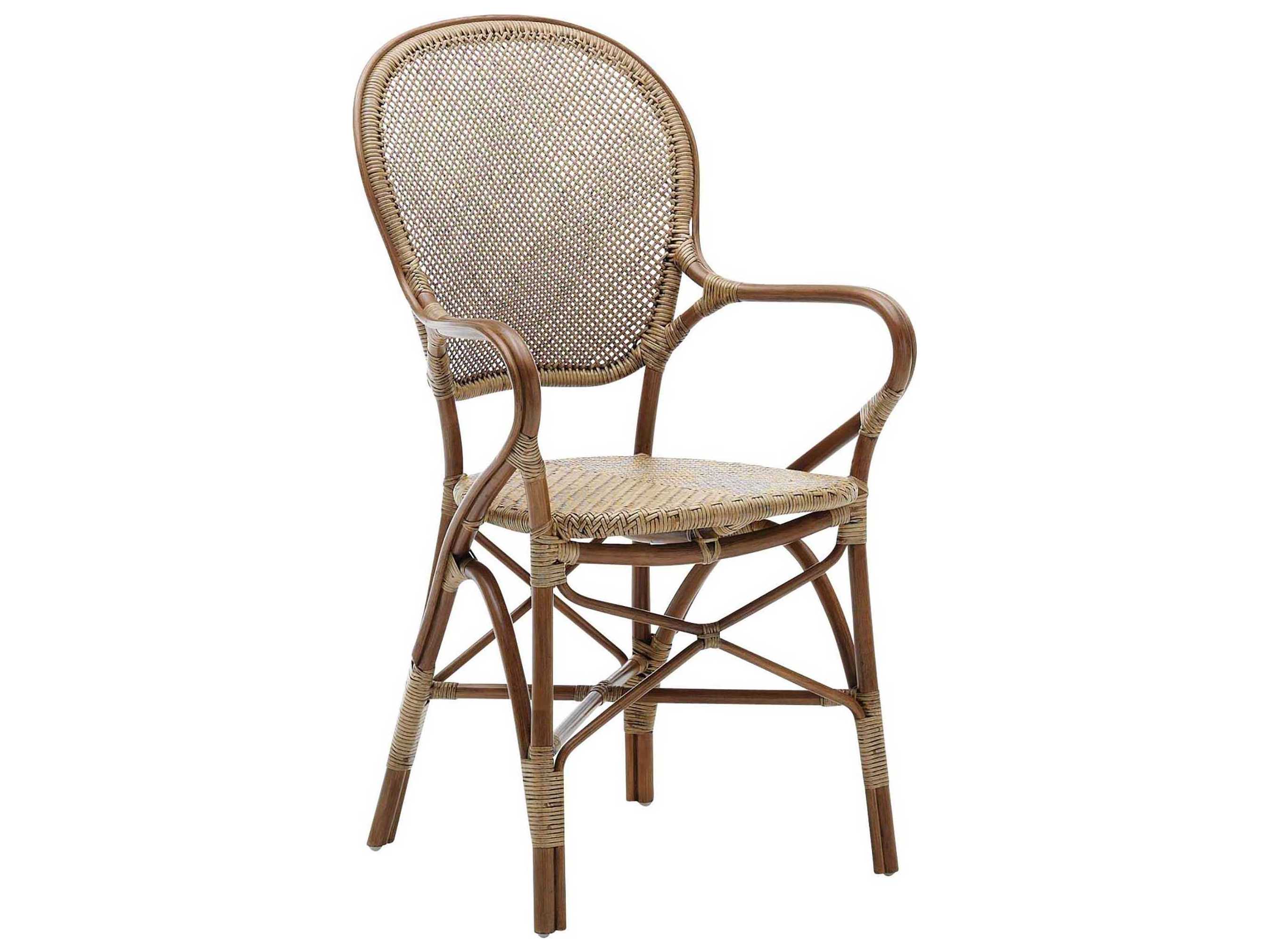 Sika Indoor Originals Rossini Rattan Brown Arm Dining Chair