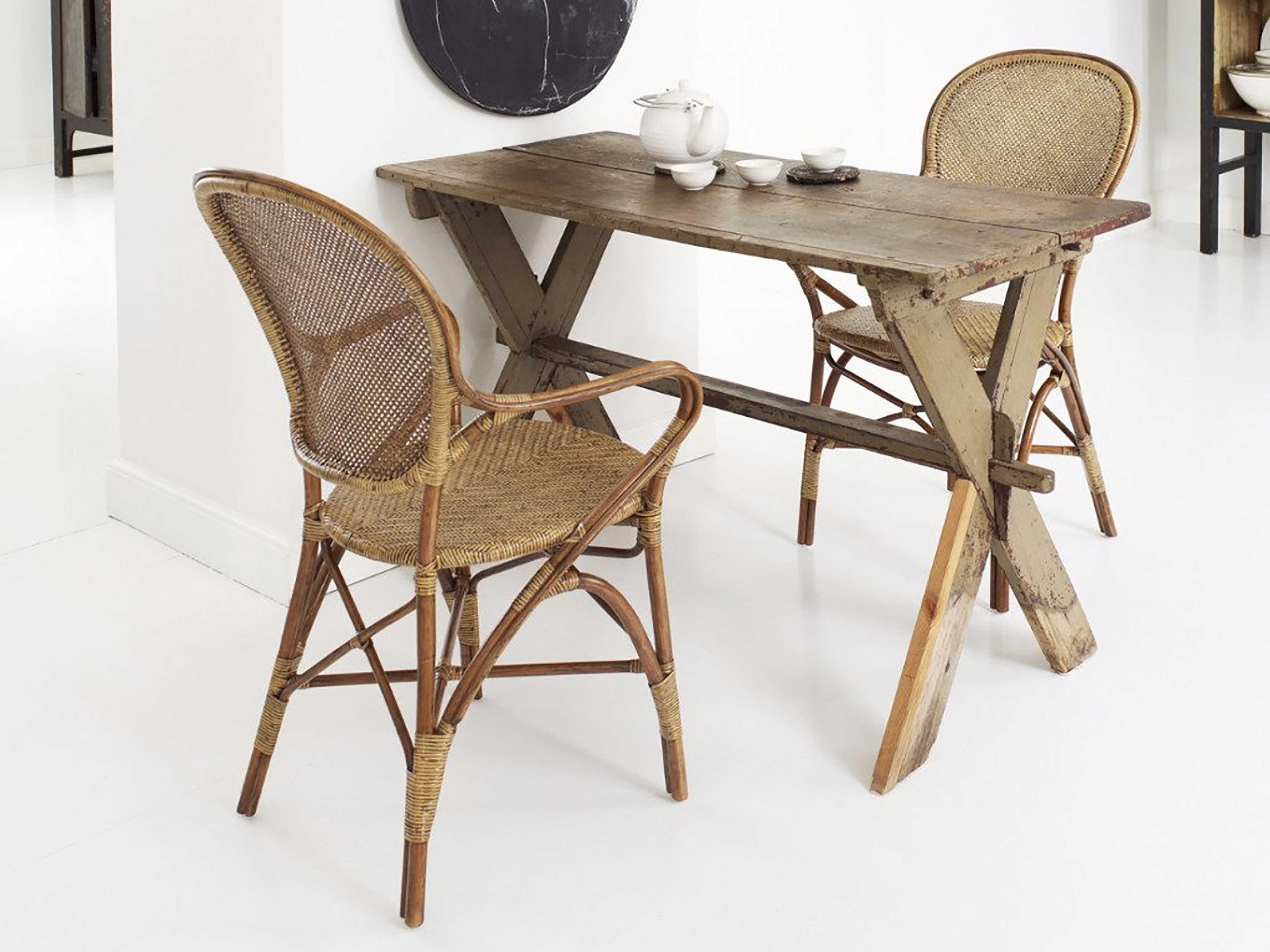 Sika Indoor Originals Rossini Rattan Brown Arm Dining Chair