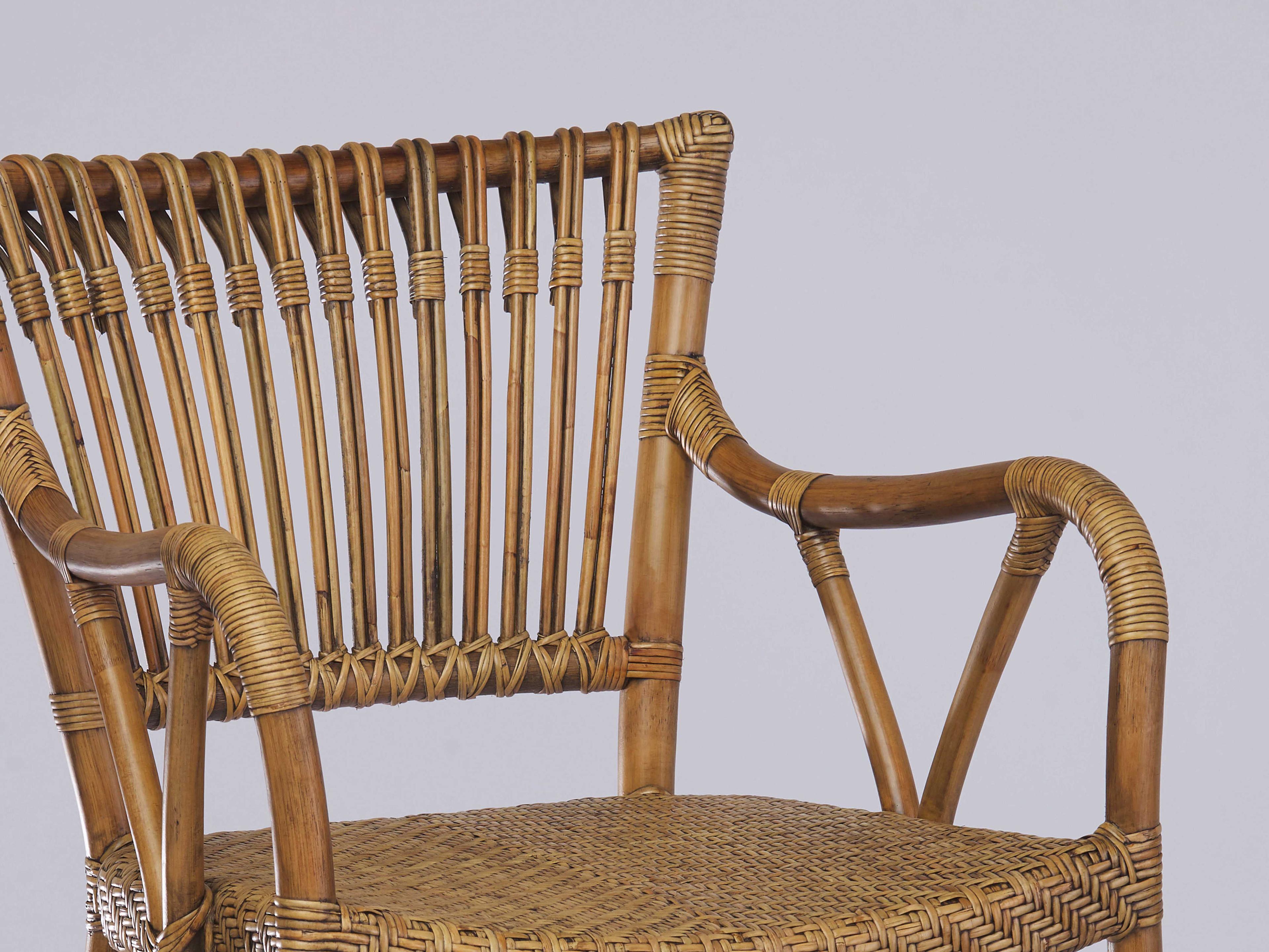 Sika Indoor Originals Blues Rattan Bar Stool