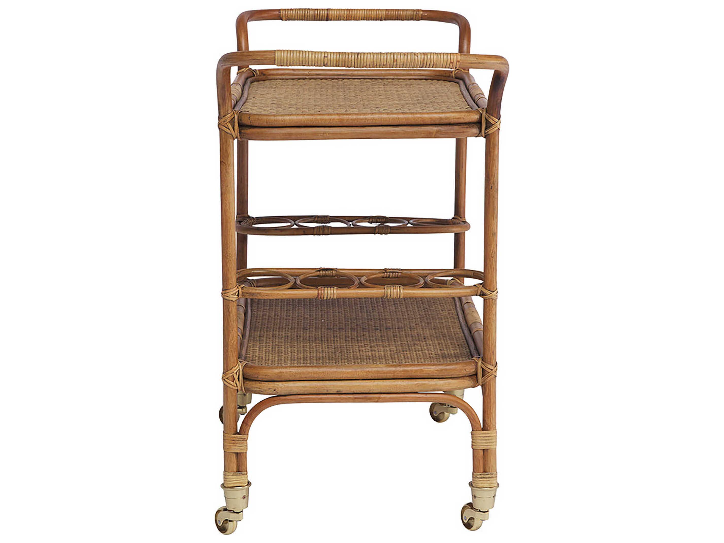 Sika Indoor Originals Glass Brown Bar Cart