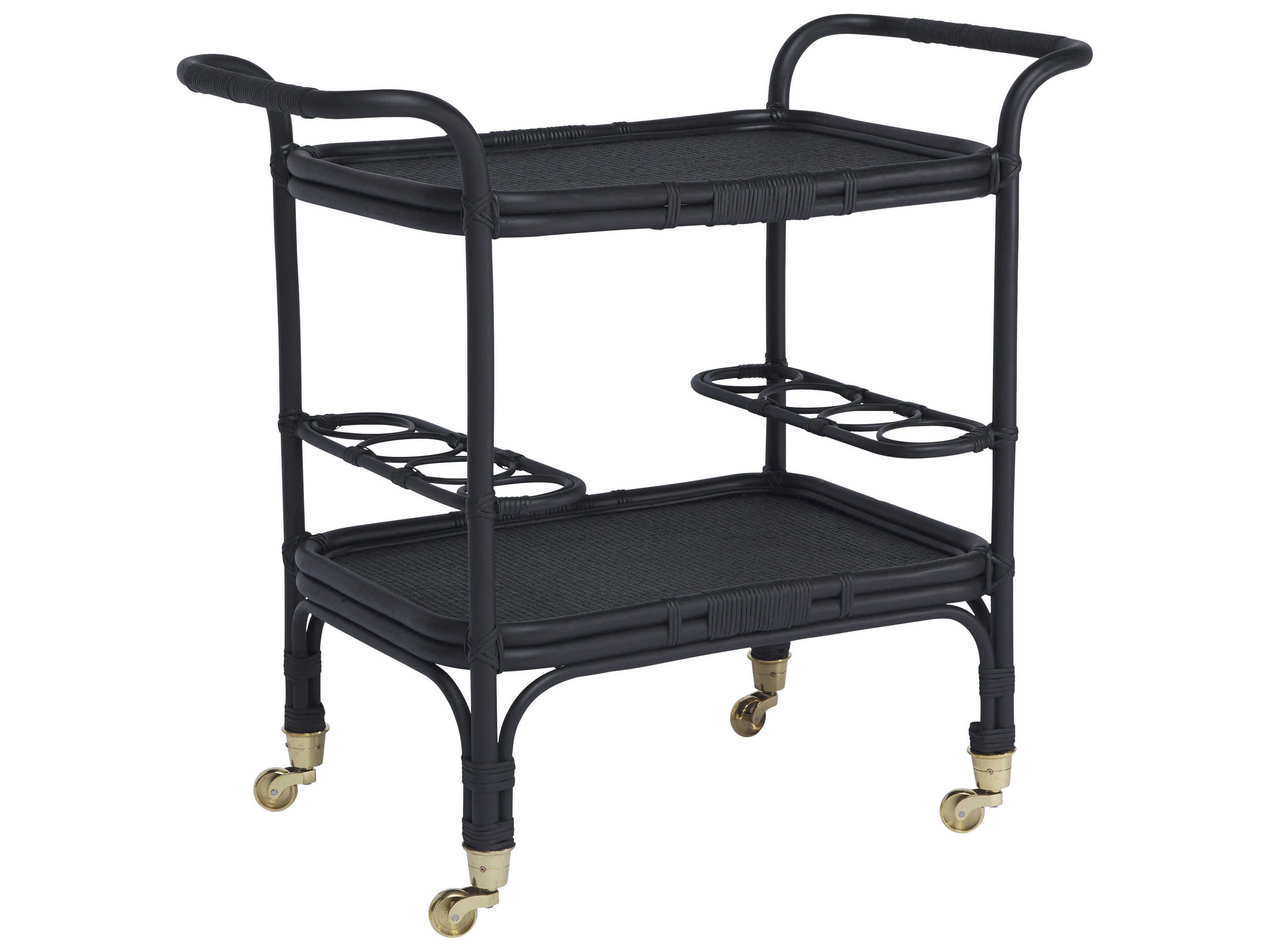 Sika Indoor Originals Glass Black Bar Cart