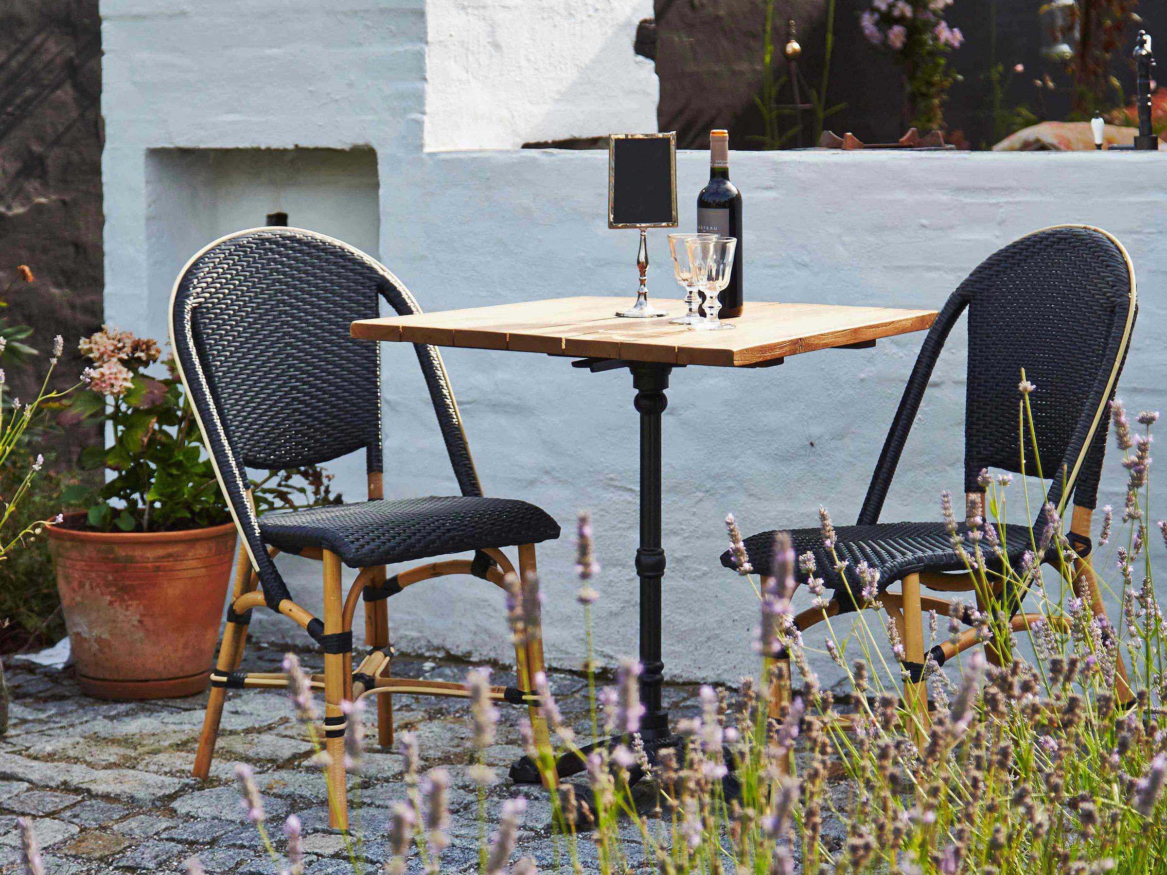 Sika Indoor Affaire Sofie Bistro Rattan Black Side Dining Chair