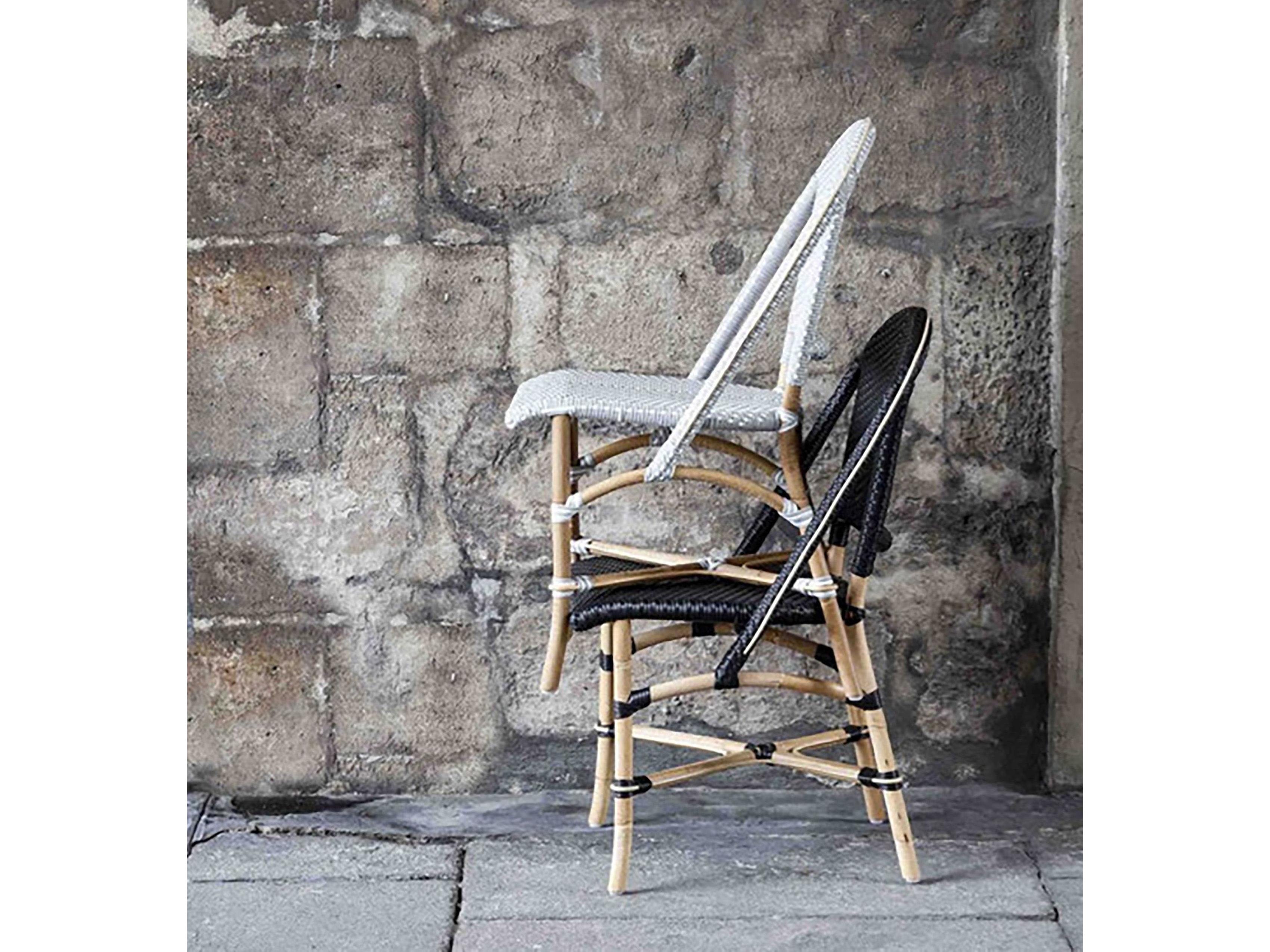 Sika Indoor Affaire Sofie Bistro Rattan Black Side Dining Chair