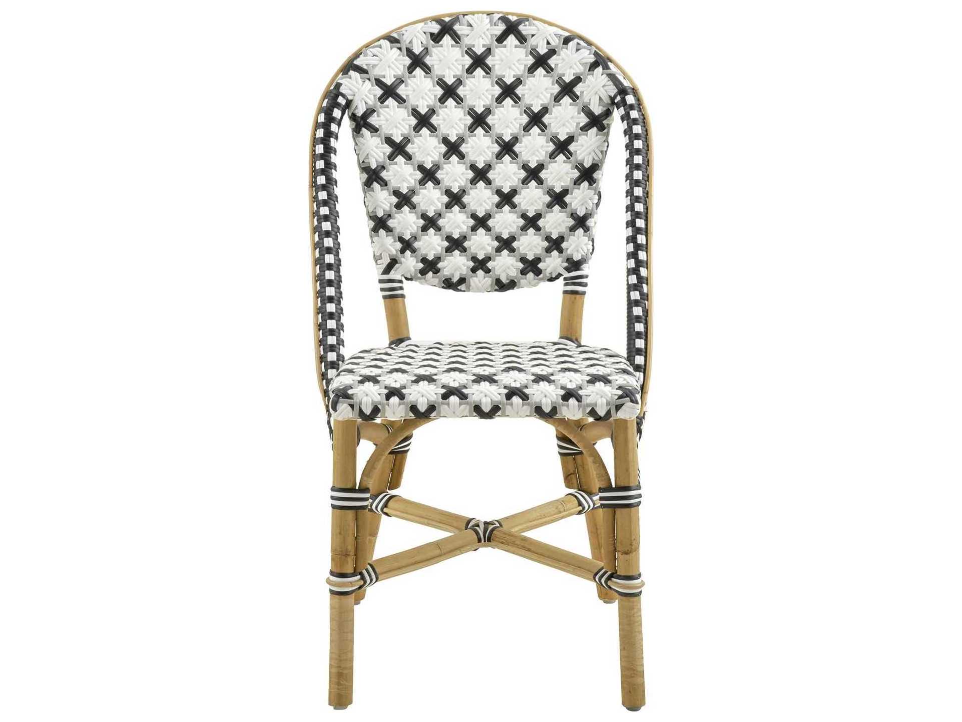 Sika Indoor Affaire Sofie Bistro Rattan White Side Dining Chair