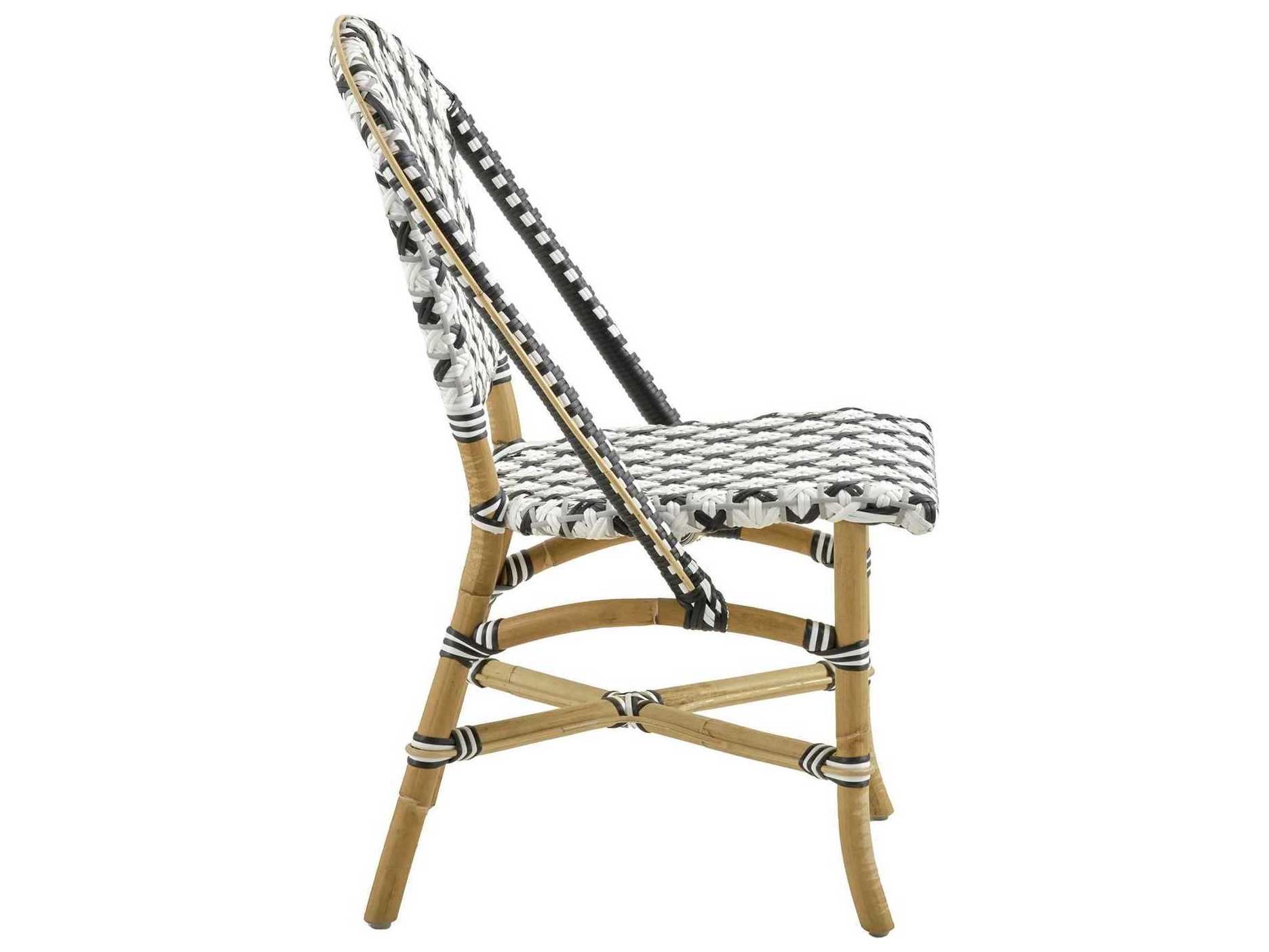 Sika Indoor Affaire Sofie Bistro Rattan White Side Dining Chair