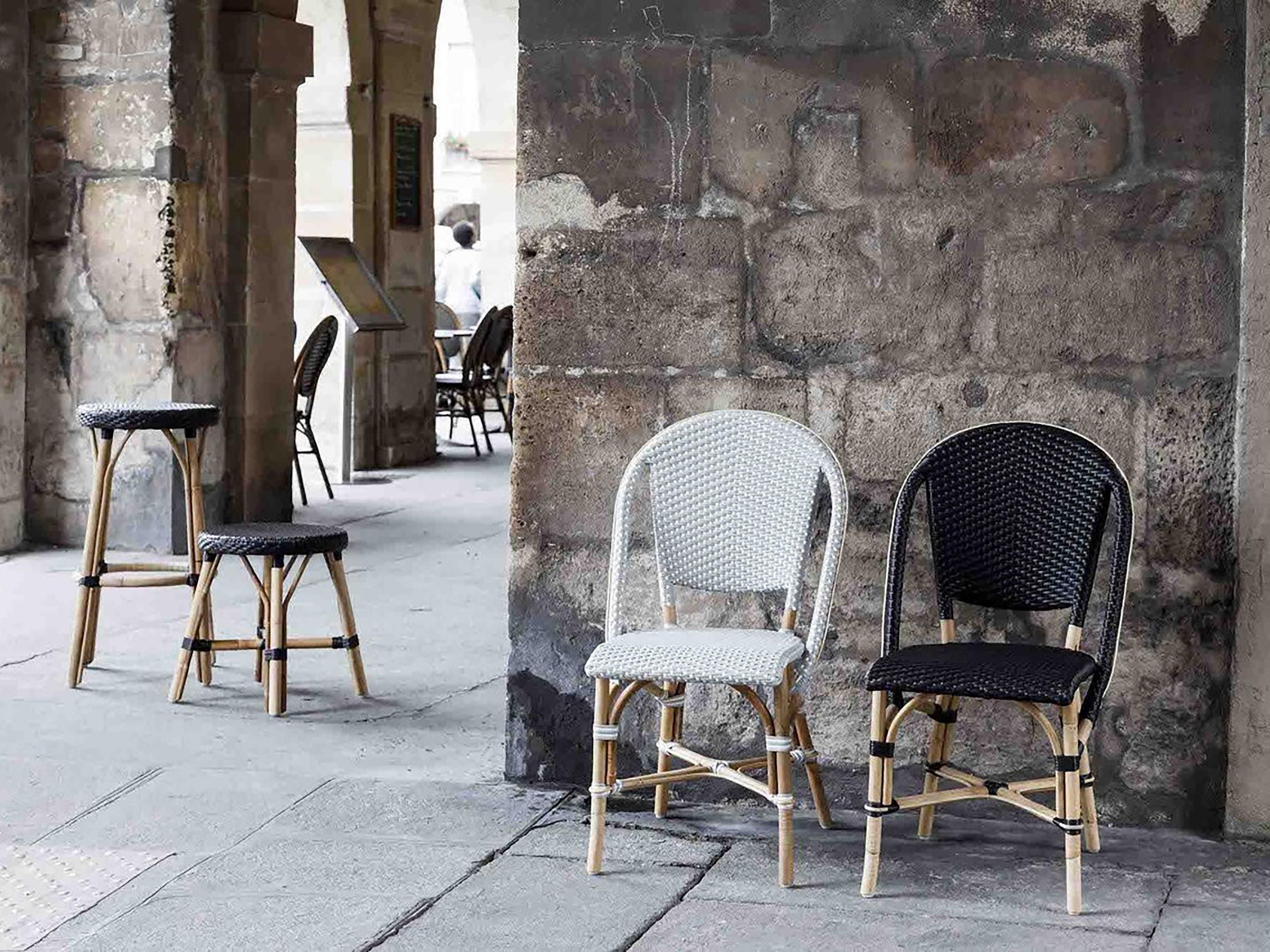 Sika Indoor Affaire Sofie Bistro Rattan Gray Side Dining Chair