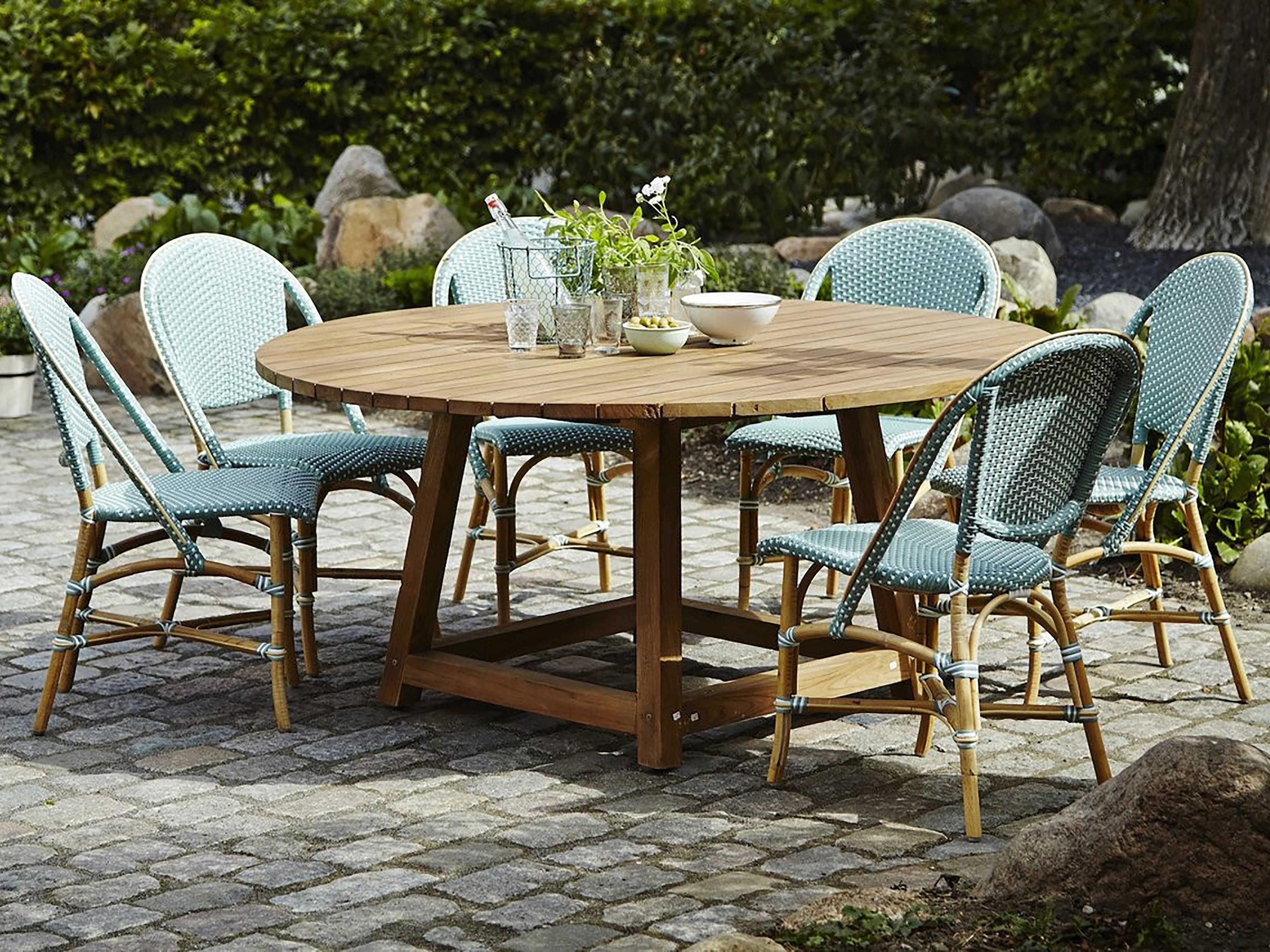 Sika Indoor Affaire Sofie Bistro Rattan Green Side Dining Chair