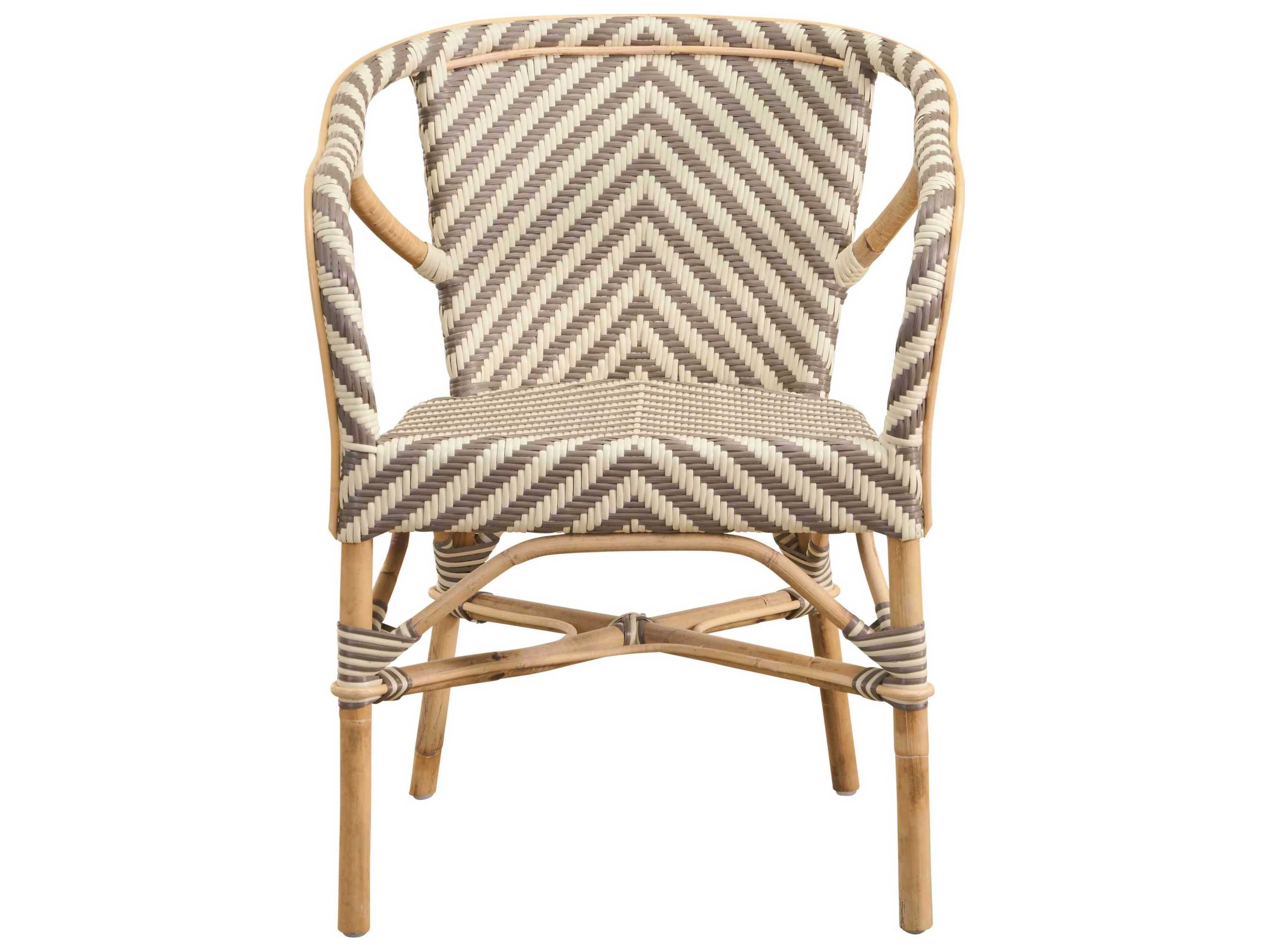 Sika Indoor Alu Affaire Madeleine Rattan Beige Arm Dining Chair