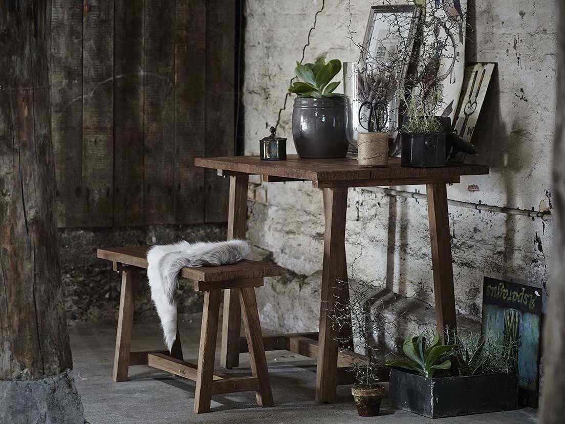 Sika Indoor Teak Brown Accent Bench