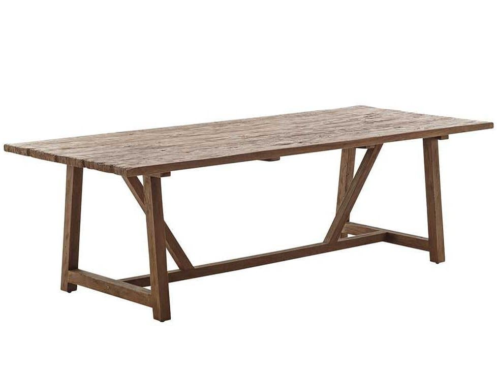 Sika Indoor Teak Rectangular Wood Dining Table